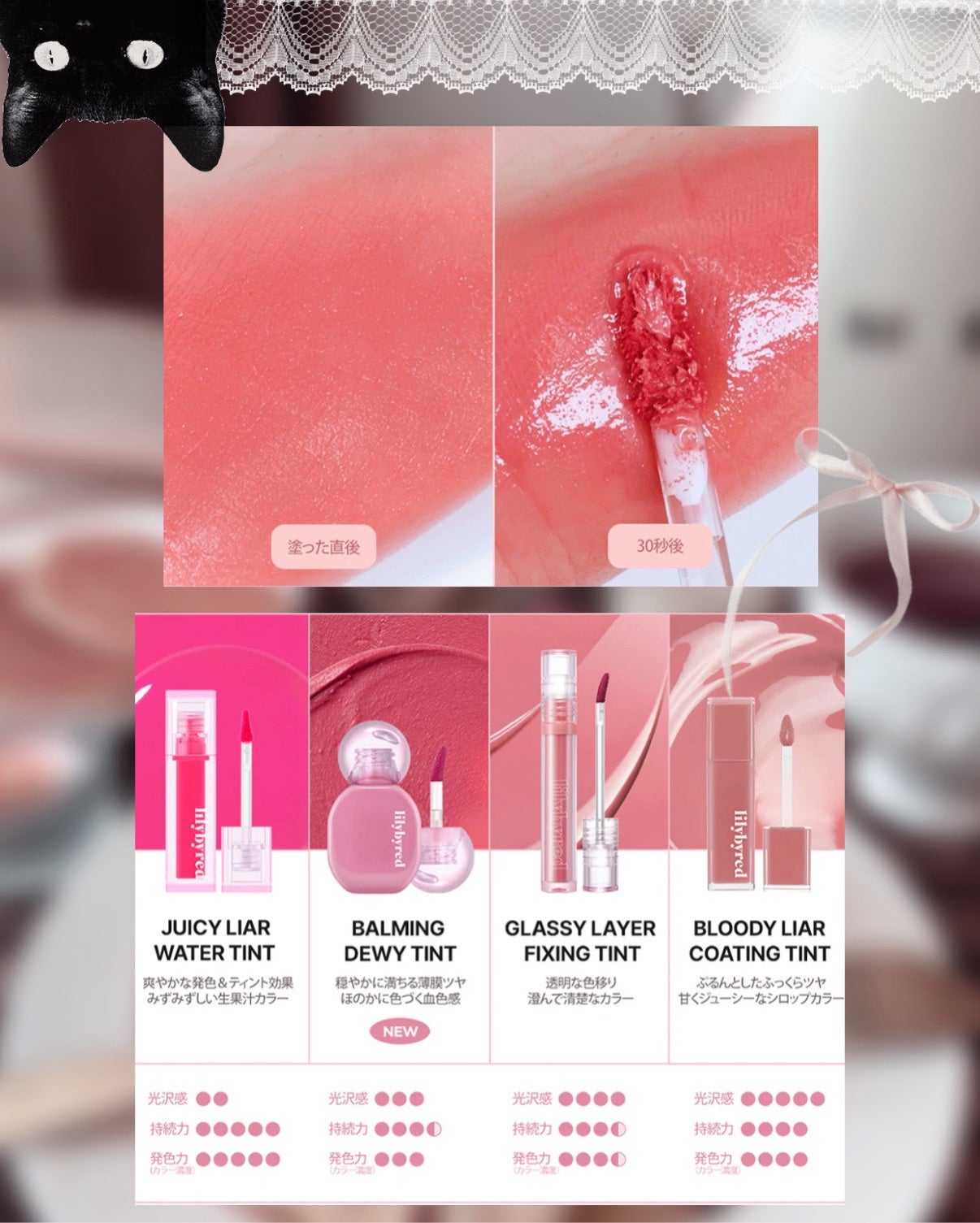 Balming Dewy Tint/lilybyred/リップティントを使ったクチコミ(4枚目)