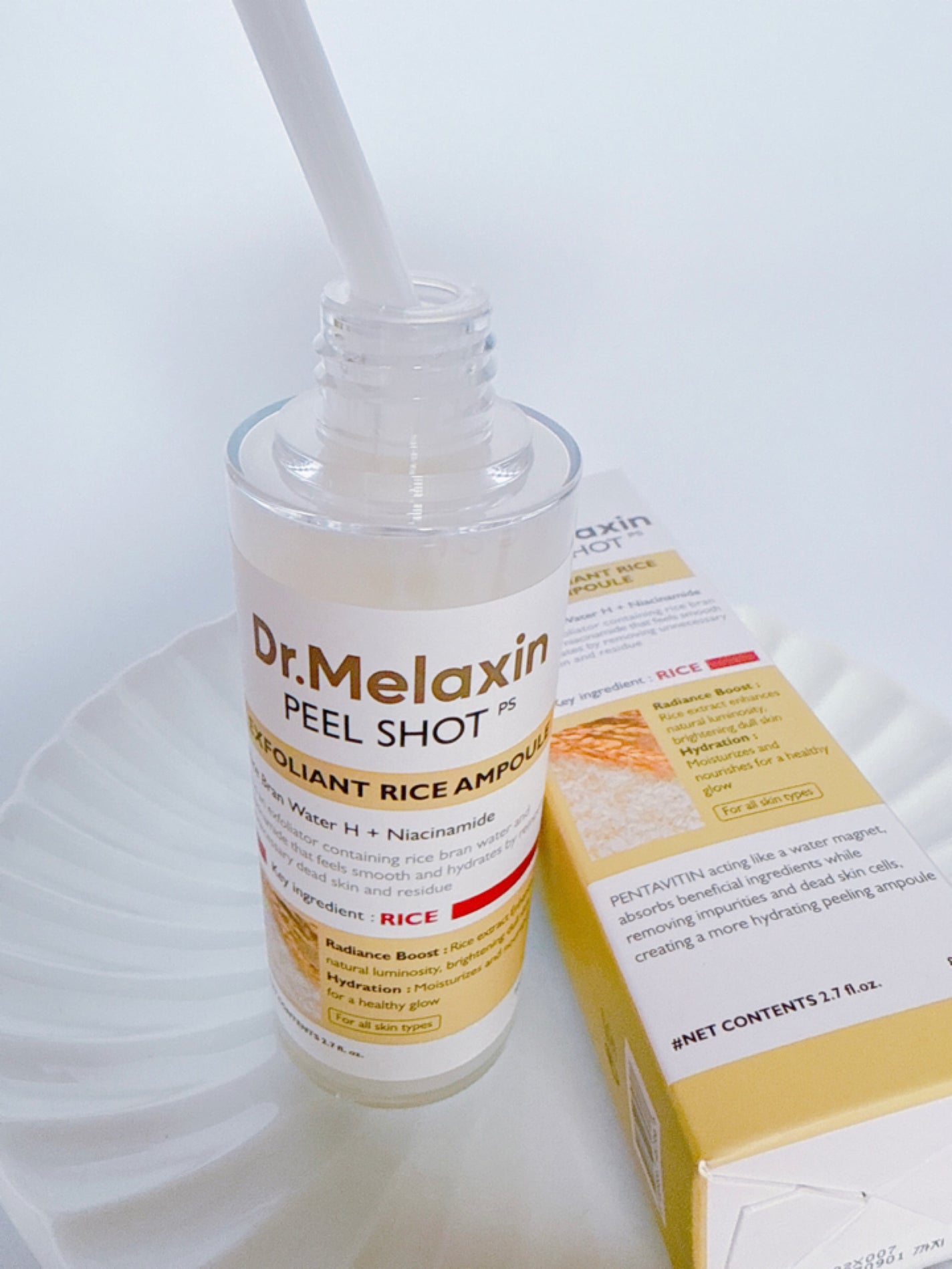 白米ピールショットゴマージュアンプル/Dr.Melaxin/美容液を使ったクチコミ(3枚目)