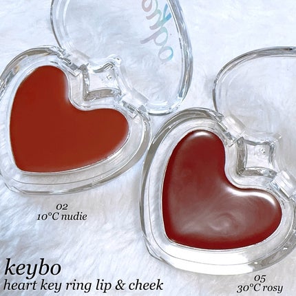 ハートキーリング リップ&チーク/keybo/口紅を使ったクチコミ(2枚目)
