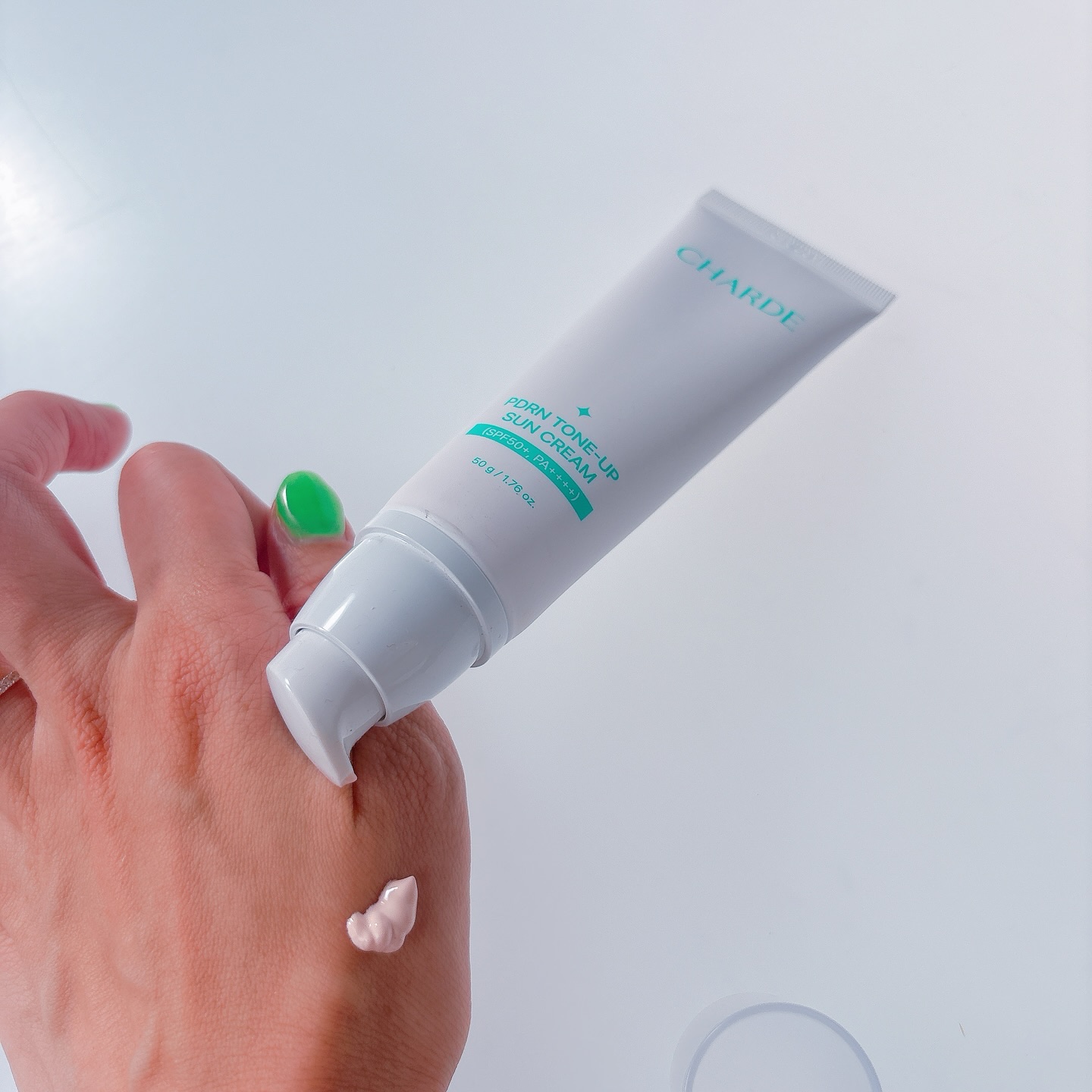 PDRN TONE-UP SUN CREAM/CHARDE/日焼け止めクリームを使ったクチコミ（3枚目）