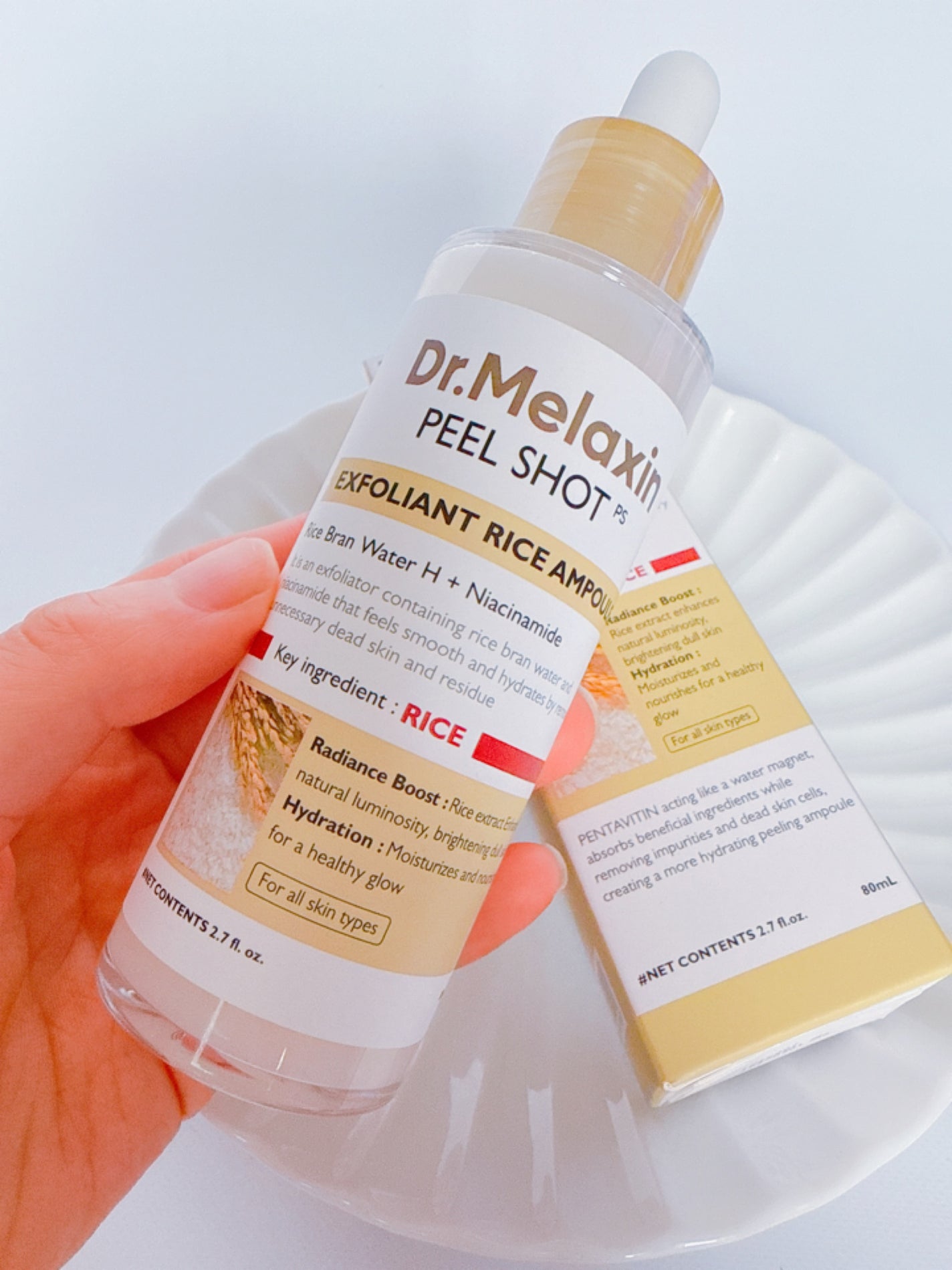 白米ピールショットゴマージュアンプル/Dr.Melaxin/美容液を使ったクチコミ(2枚目)