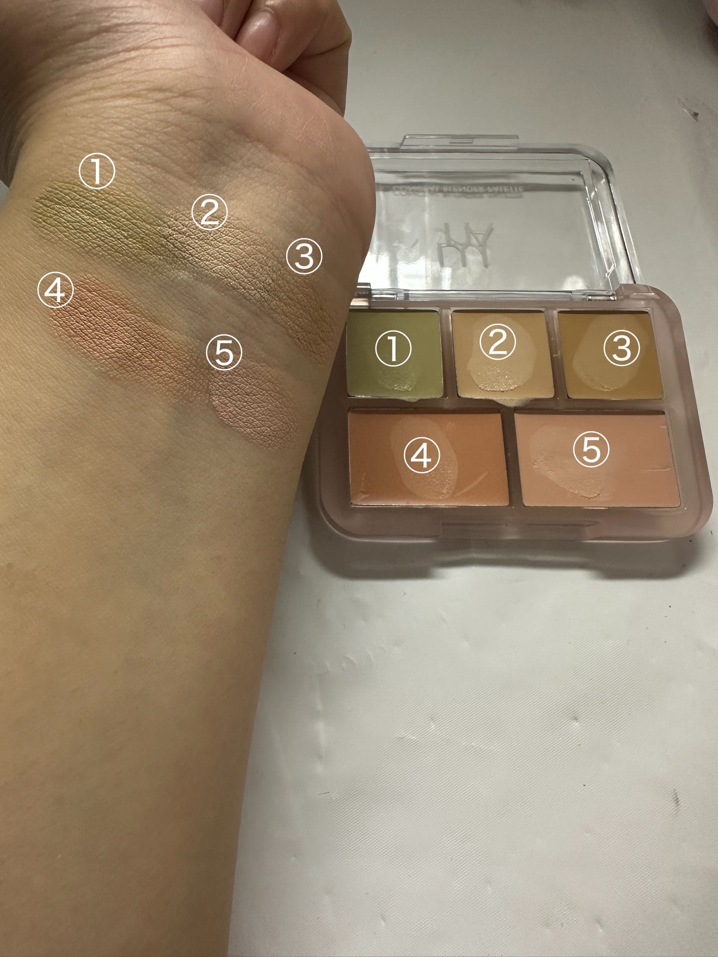 コンシールブレンダーパレット/LUNA/パレットコンシーラーを使ったクチコミ(2枚目)