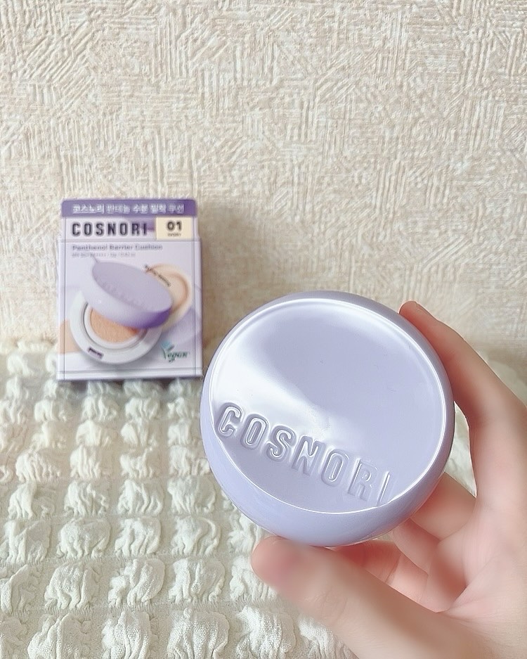 パンテノールバリアクッション/COSNORI/クッションファンデーションを使ったクチコミ（2枚目）