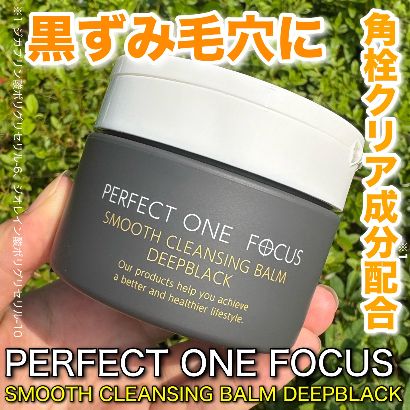 PERFECT ONE  FOCUS
パーフェクトワンフォーカス
スムースクレンジングバーム ディープブラック
75g　¥2,970

LIPSのプレゼント企画でいただきました。

一度使ったことがあって
リピートしたいなと思っていたので嬉