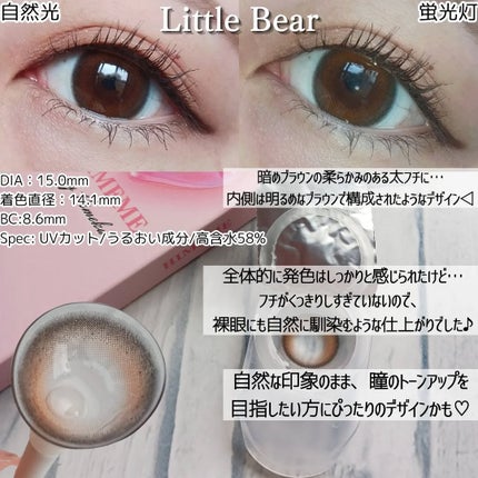 HIMEME 1day Little Bear(リトルベア)/HIMEME/ワンデー(1DAY)カラコンの画像