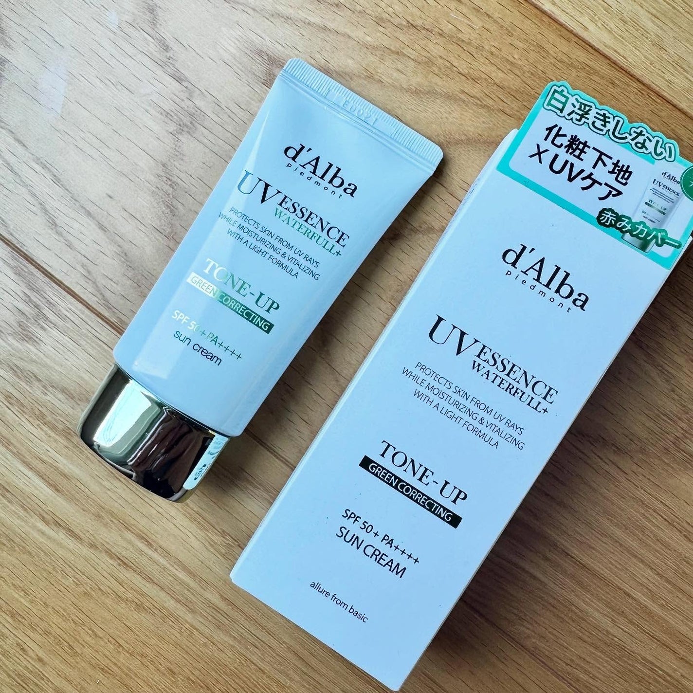 クリーンティーツリーリポソームトーンアップサンクリーム(グリーン)/ダルバ/日焼け止めクリームを使ったクチコミ(2枚目)