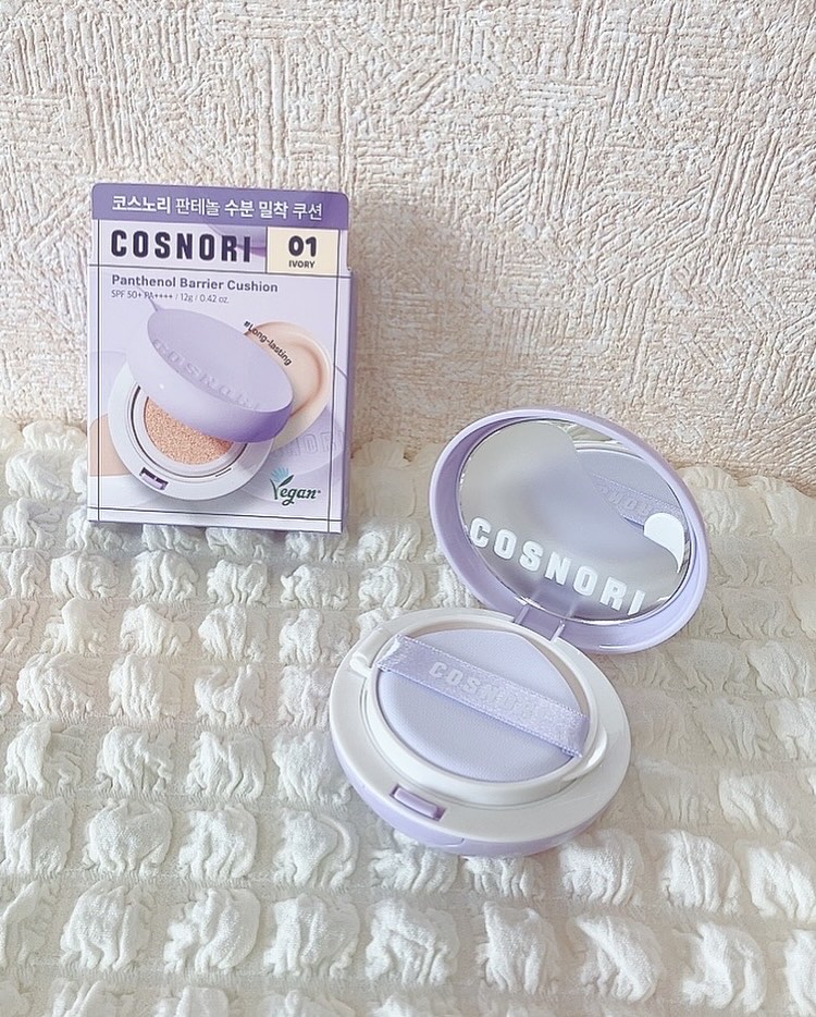パンテノールバリアクッション/COSNORI/クッションファンデーションを使ったクチコミ（3枚目）
