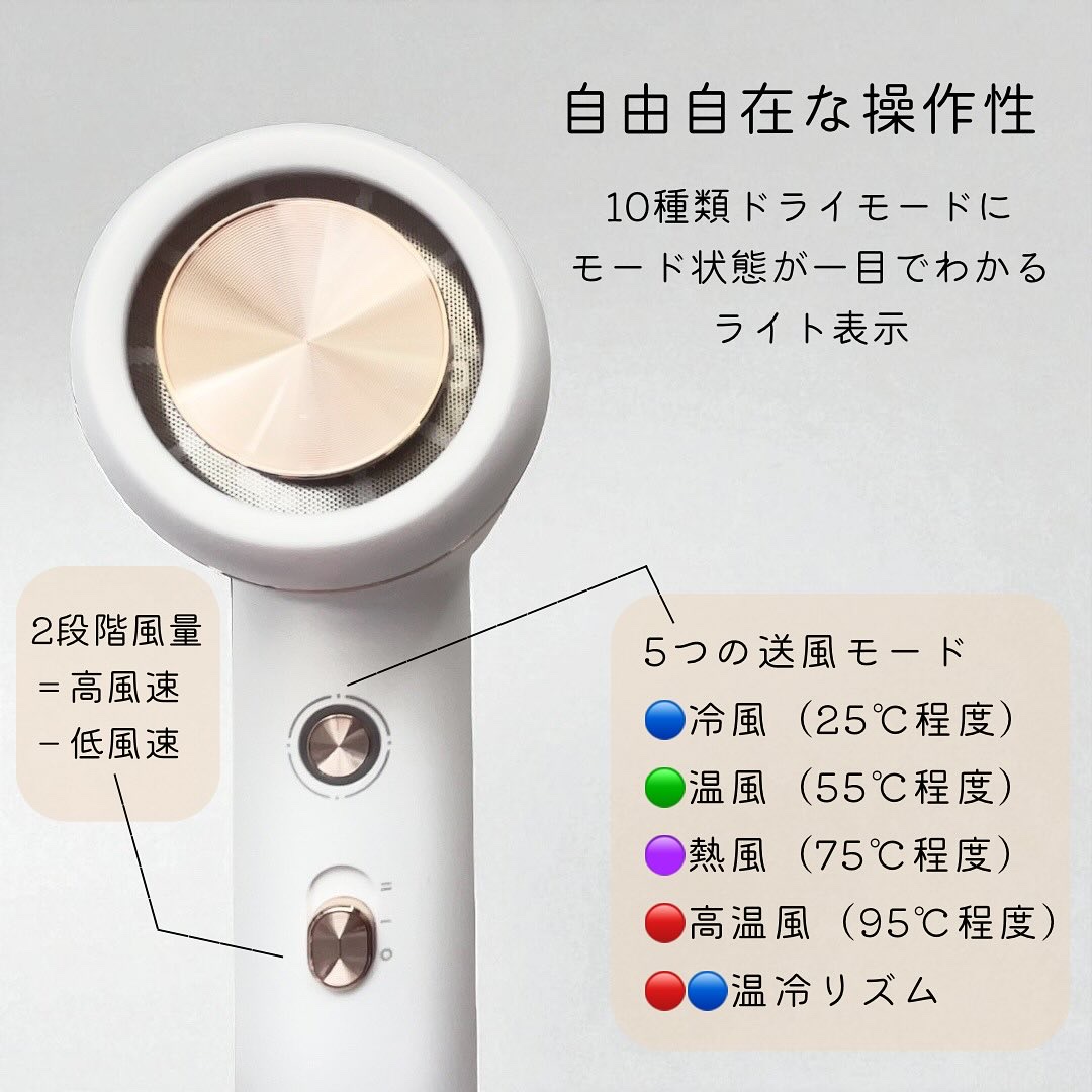 ダブルケアドライヤーse/ANLAN/ドライヤーを使ったクチコミ（3枚目）