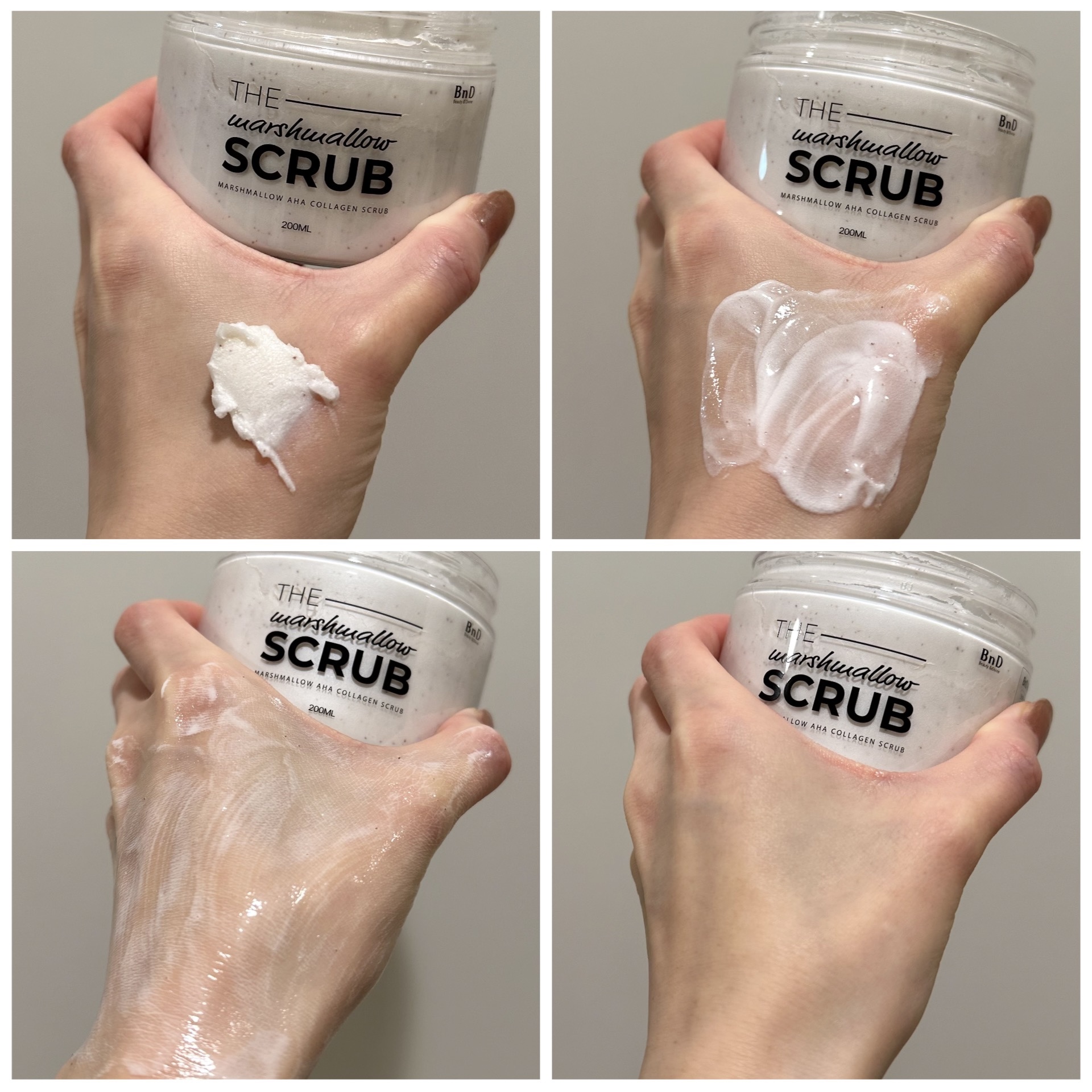 BnD マシュマロ コラーゲン AHA スクラブ /BnD/ボディスクラブを使ったクチコミ（3枚目）