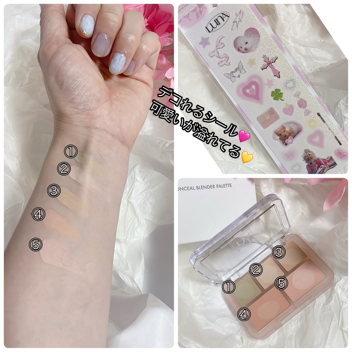 コンシールブレンダーパレット/LUNA/パレットコンシーラーを使ったクチコミ(2枚目)