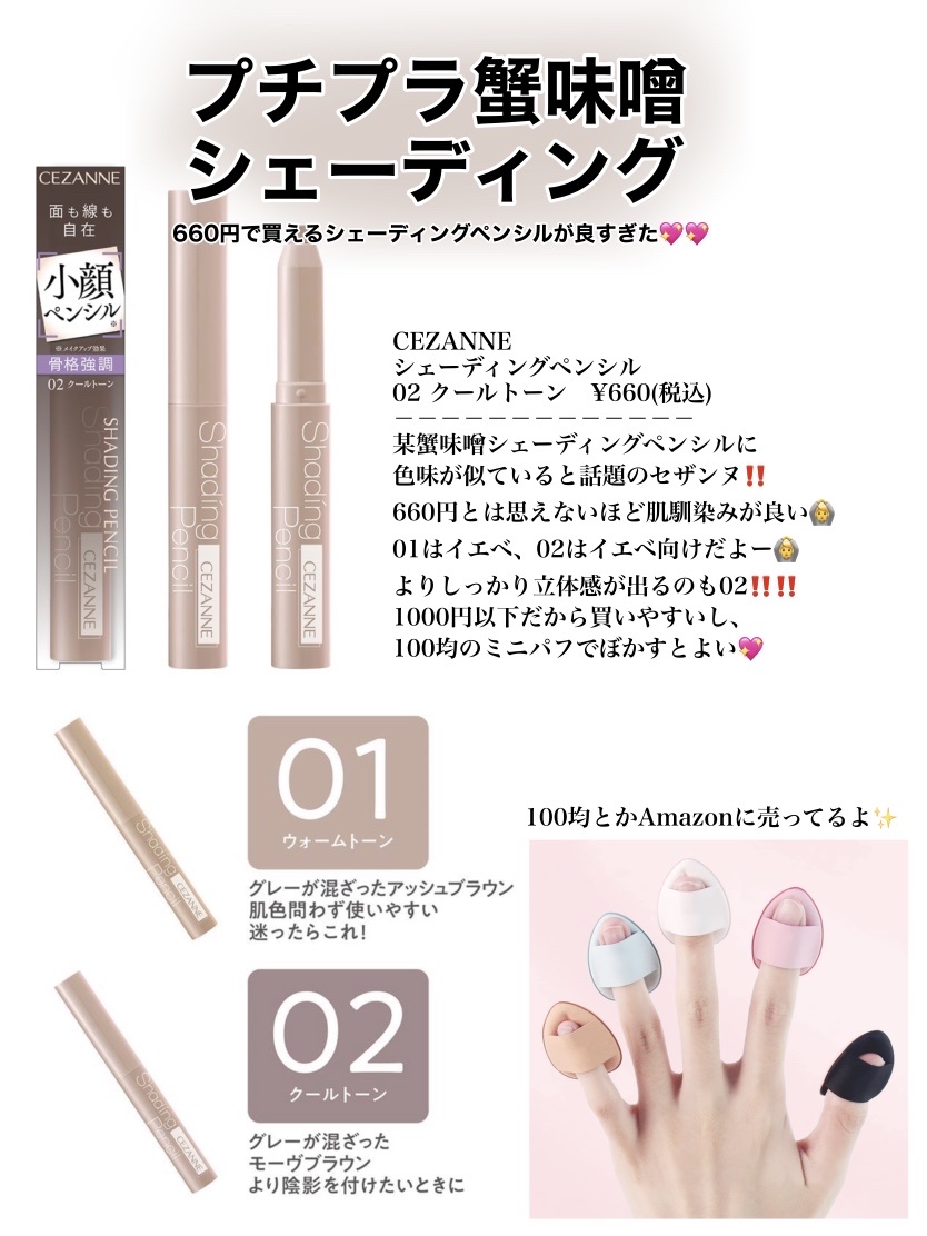 メイクアップパフ（ミニサイズ、４個、専用ケース付）/DAISO/パフ・スポンジを使ったクチコミ（1枚目）