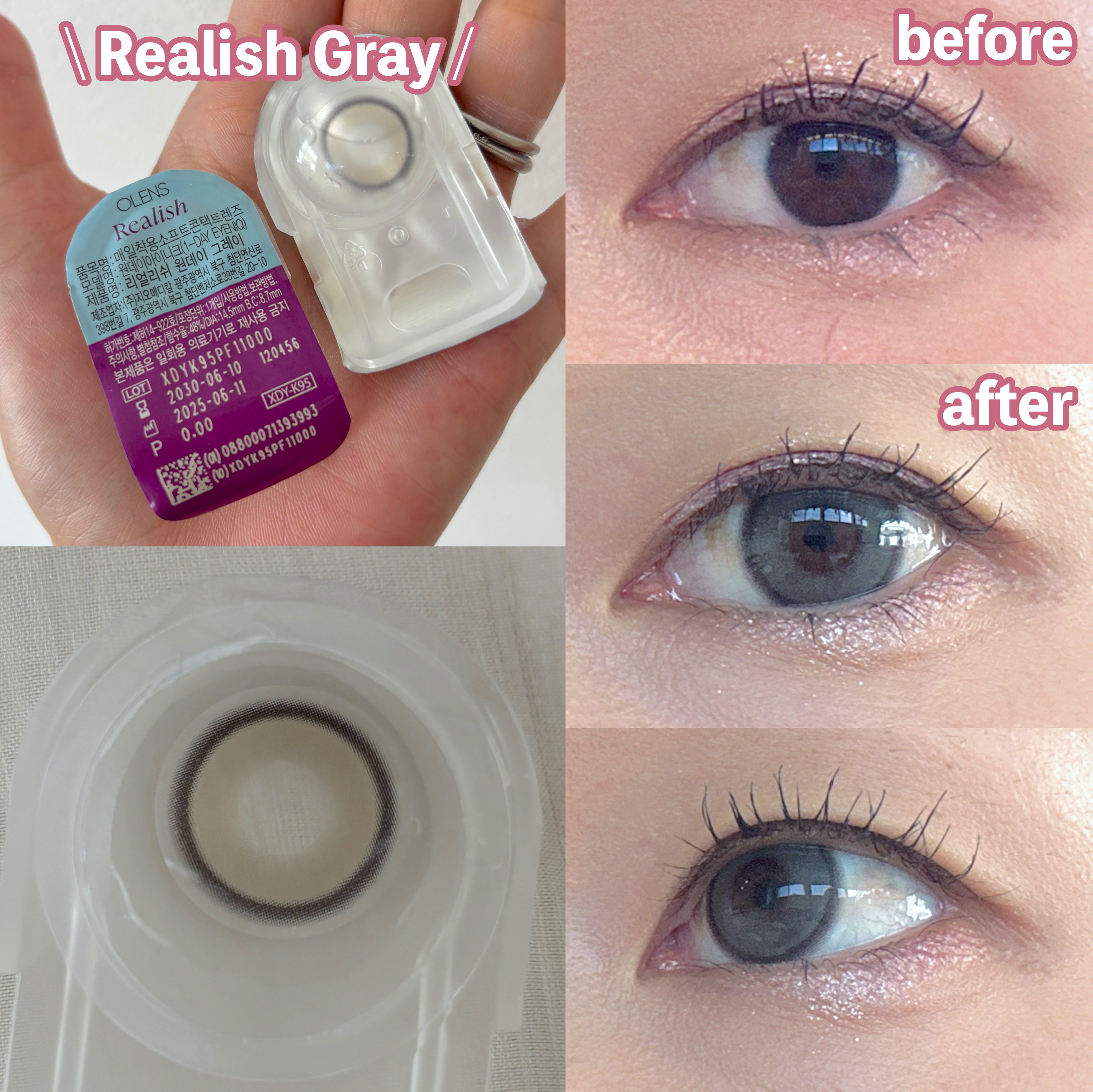 Realish 1day/OLENS/ワンデー（１DAY）カラコンを使ったクチコミ（2枚目）