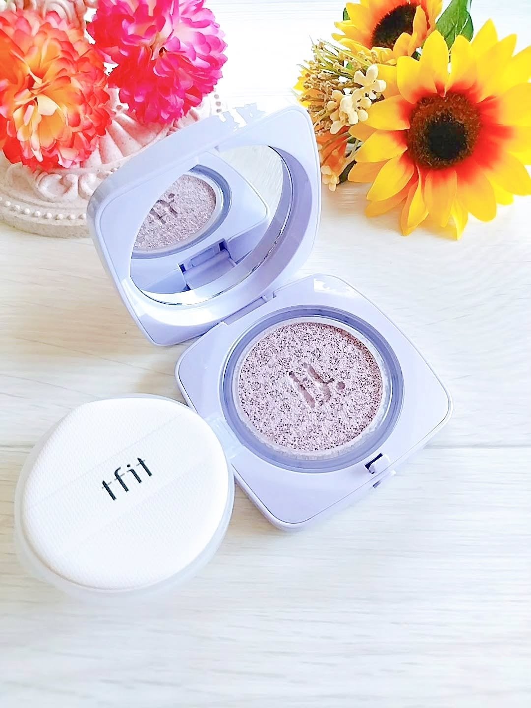 ベースフィットトーンアップサンクッション/TFIT/クッションファンデーションを使ったクチコミ(1枚目)