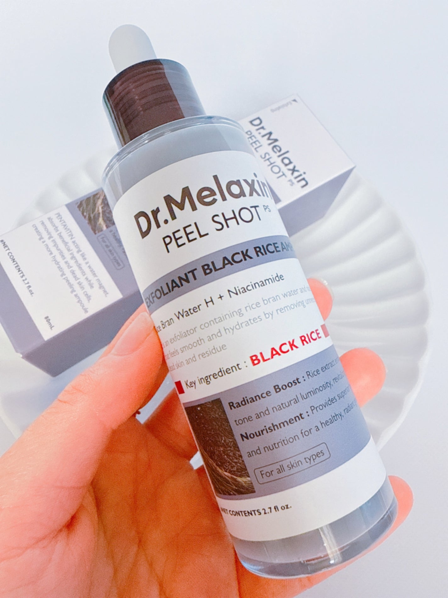 白米ピールショットゴマージュアンプル/Dr.Melaxin/美容液を使ったクチコミ(5枚目)