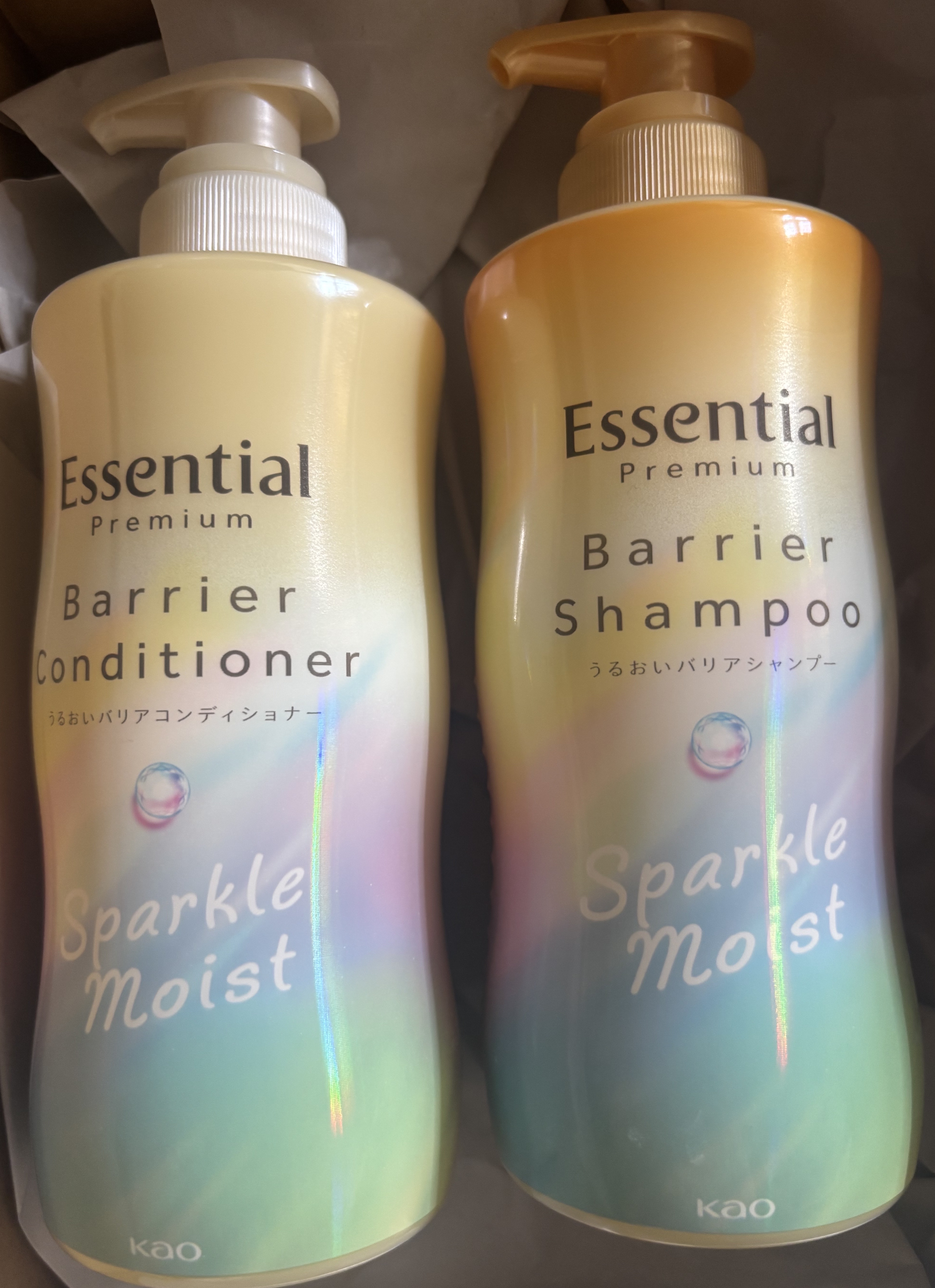 エッセンシャルプレミアム バリアシャンプー・コンディショナー スパークルモイスト シャンプー/エッセンシャル/市販シャンプーを使ったクチコミ（1枚目）