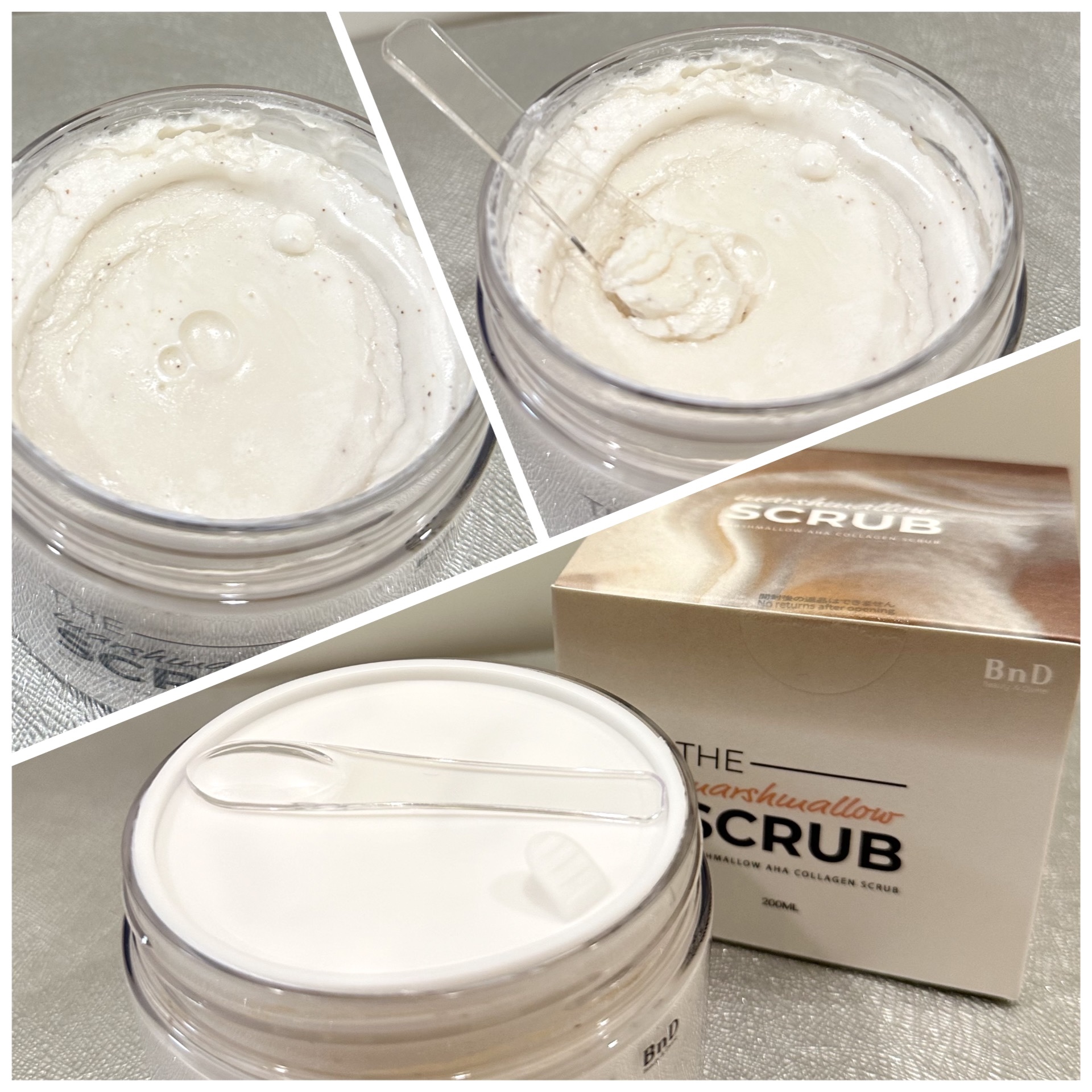 BnD マシュマロ コラーゲン AHA スクラブ /BnD/ボディスクラブを使ったクチコミ（2枚目）