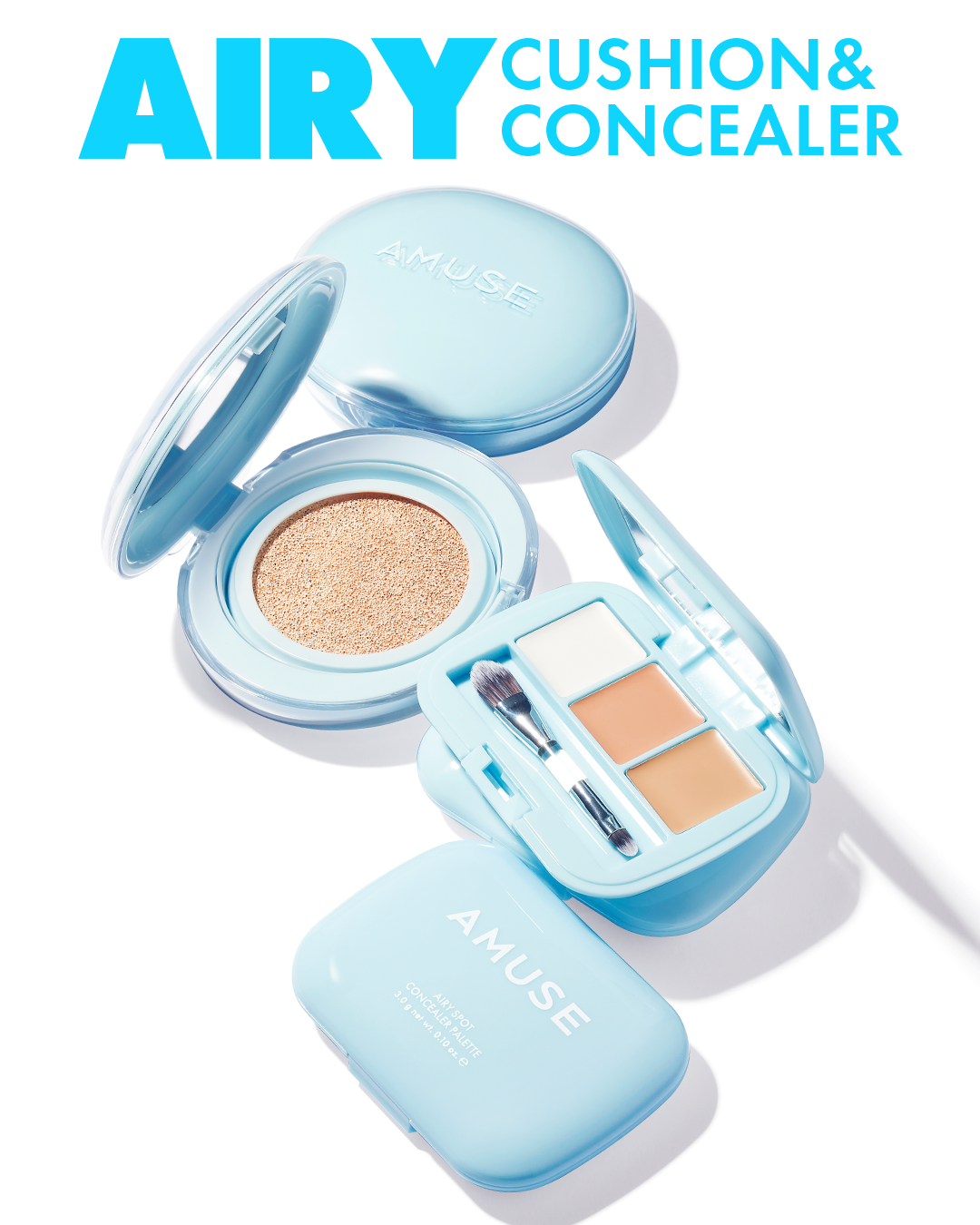 NEW AMUSE AIRY LINE-UP🩵

アミューズが準備した、蒸し暑い夏を乗り切るためのおすすめベースライン⚡️
この夏はアミューズのエアリーラインで崩れにくい鉄壁肌✨

☁️エアリーポアカバークッション
1回の超軽量タッチで空