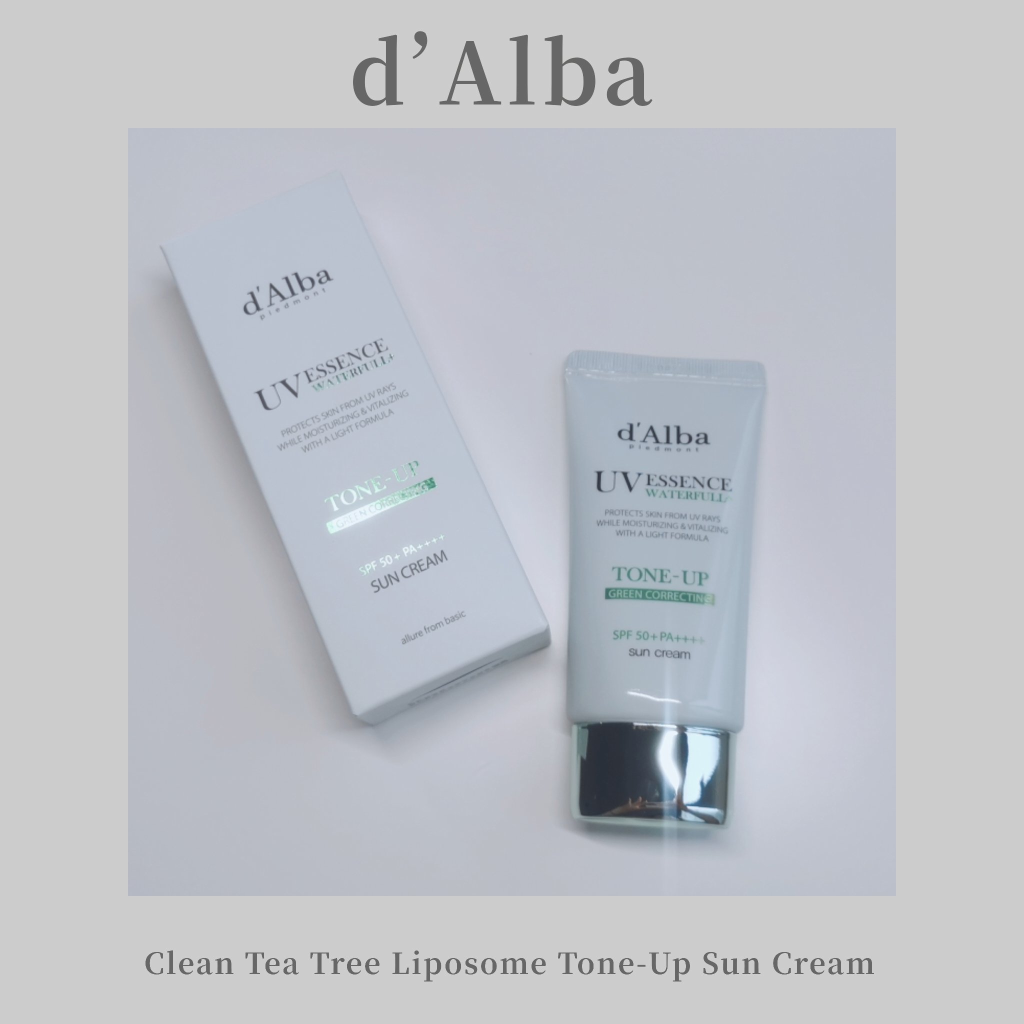 クリーンティーツリーリポソームトーンアップサンクリーム（グリーン）/ダルバ/日焼け止めクリームを使ったクチコミ（1枚目）