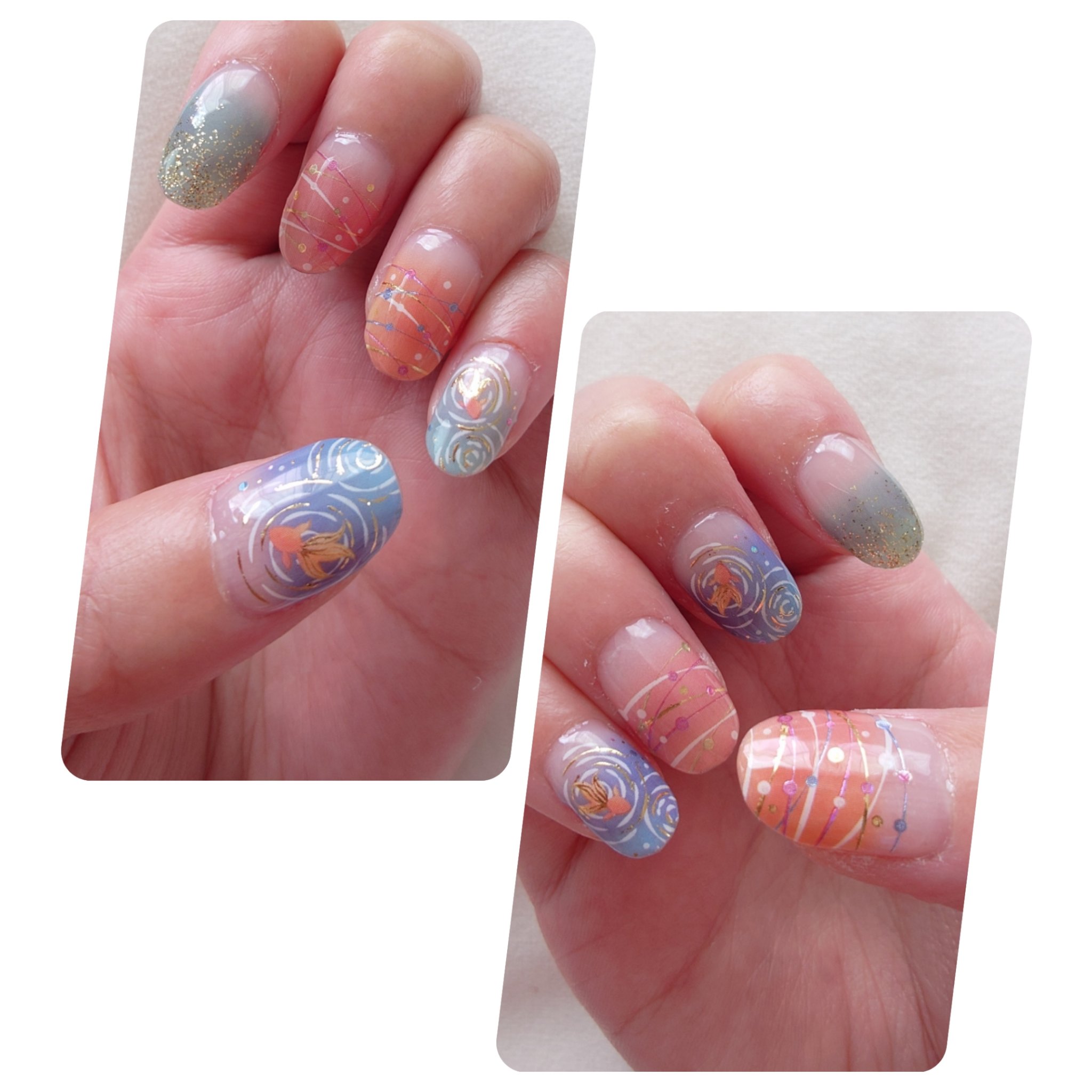 貼るジェルネイル/セリア/ネイルシールを使ったクチコミ（1枚目）