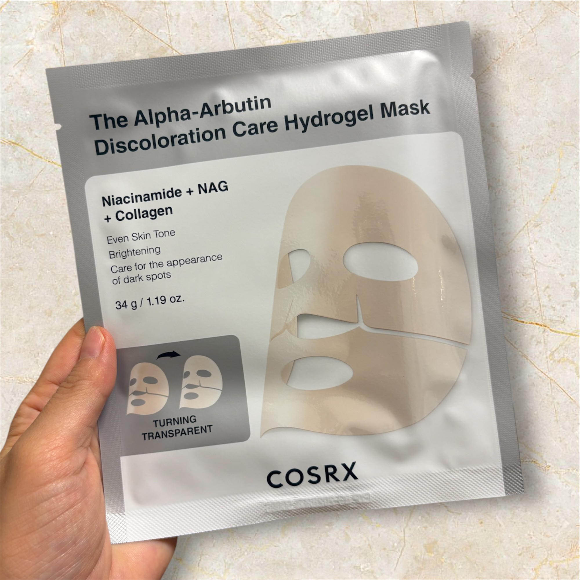 RXザ・アルファ アルブチン ハイドロゲルパック/COSRX/シートマスク・パックを使ったクチコミ（2枚目）