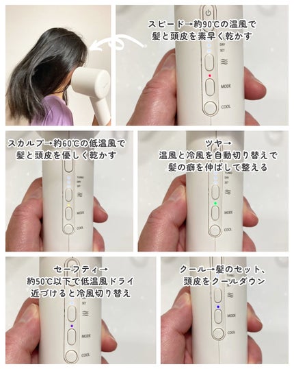 a.sana4374 on LIPS 「フェスティノさまからいただきました業界初✨髪との距離に応じて温..」(4枚目)