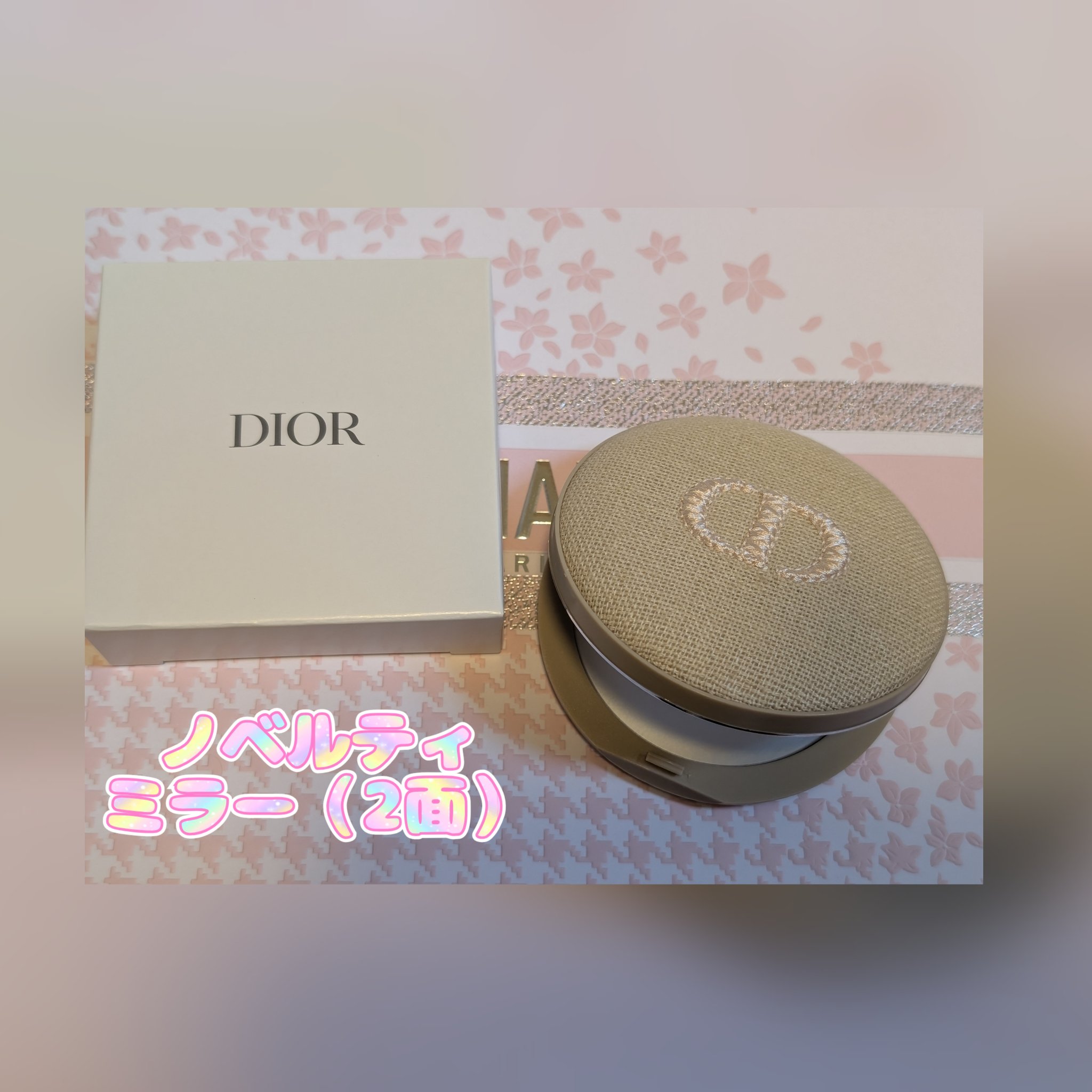📍Dior 
🎗ノベルティ︎‪💕🎗

ミラー✨
持ち運びしやすいサイズですが
2面ミラーで助かるうう👉🏻👈🏻///

夏らしさを感じる素材がまた良き💮💯
ちょっと汚れやすそうな気はするので、
持ち運ぶ際は注意かなぁ…🤔