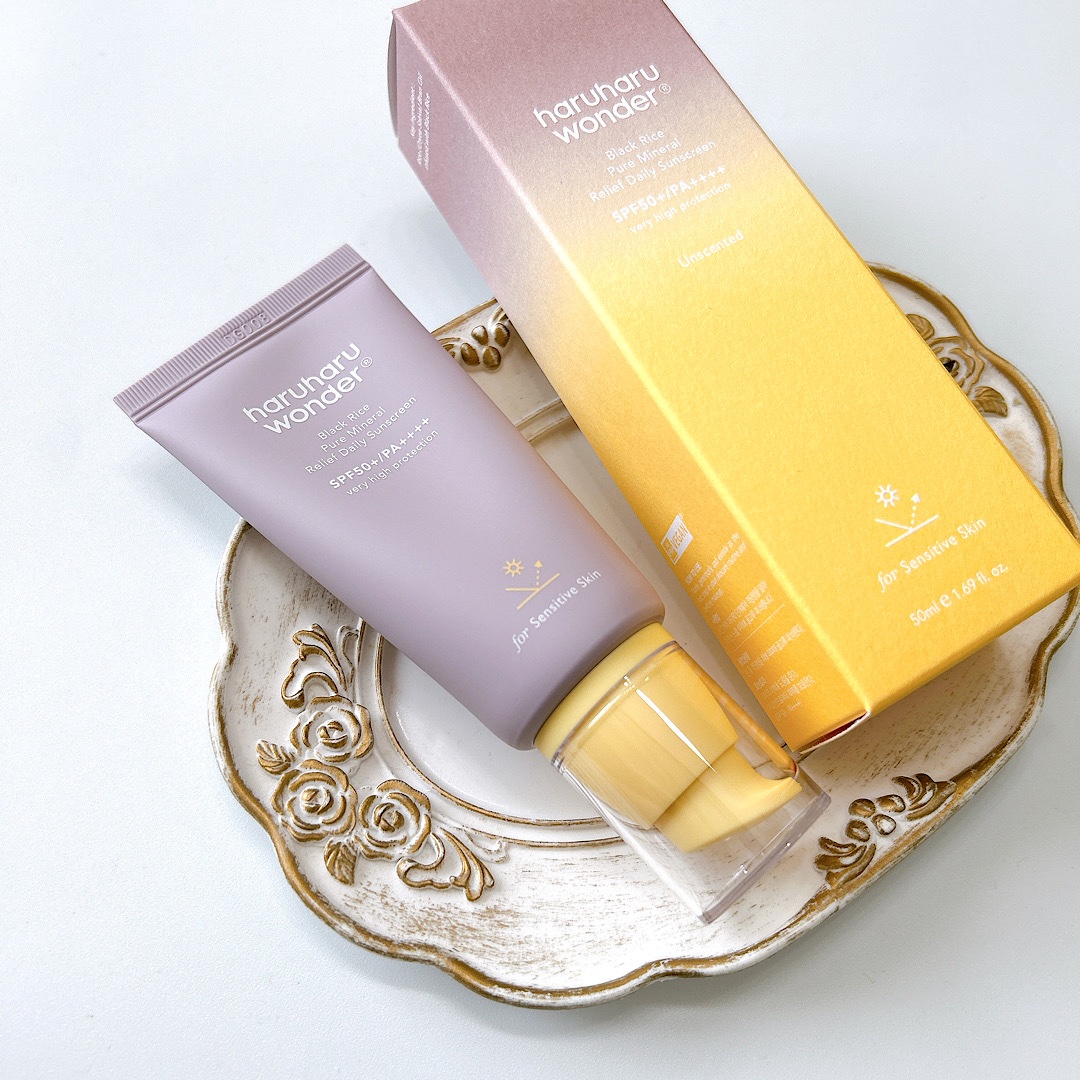 ブラックライス ピュア ミネラル リリーフ デイリー サンスクリーン/haruharu wonder/日焼け止めクリームを使ったクチコミ（1枚目）