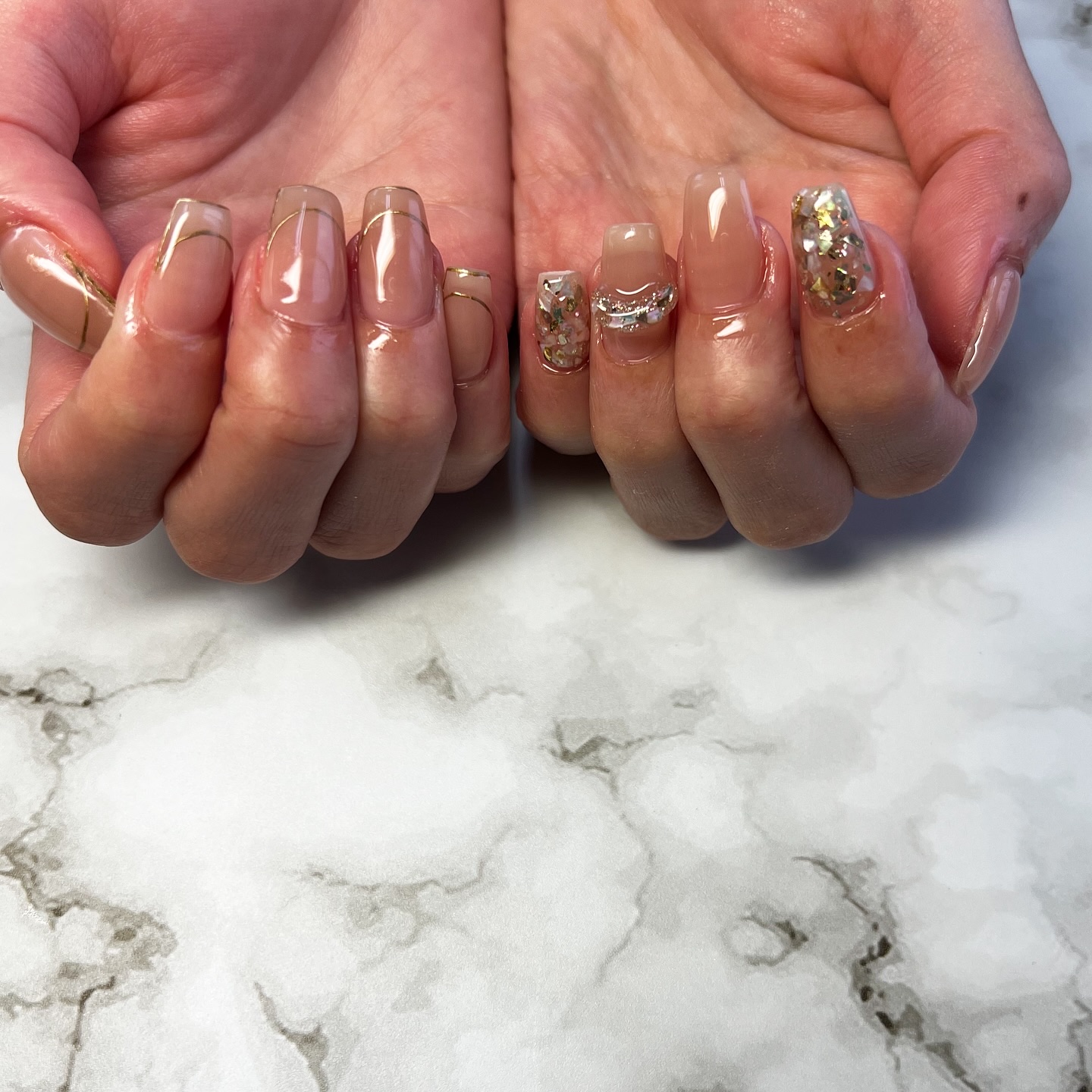 #ネイル,#ニュアンスネイル,#ジェルネイル,#ギャルネイル,#ネイル,#城陽ネイルのネイルデザイン