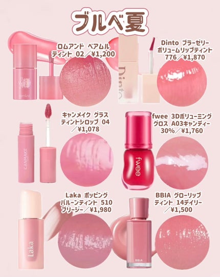 グラスティントシロップ/キャンメイク/リップティントを使ったクチコミ(3枚目)