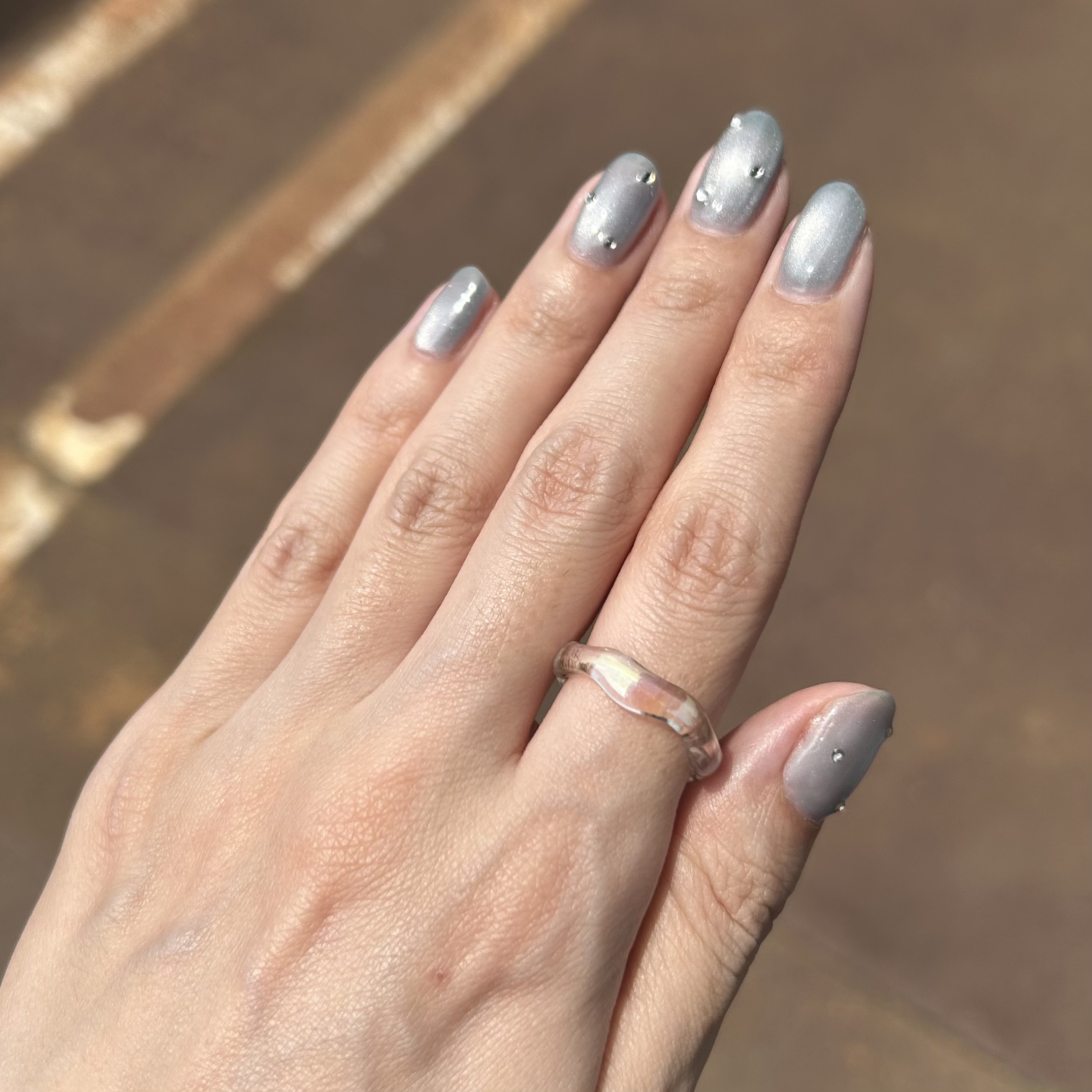 5ミクロンマグネット ガラス ver./ネイル工房/ジェルネイルを使ったクチコミ（3枚目）