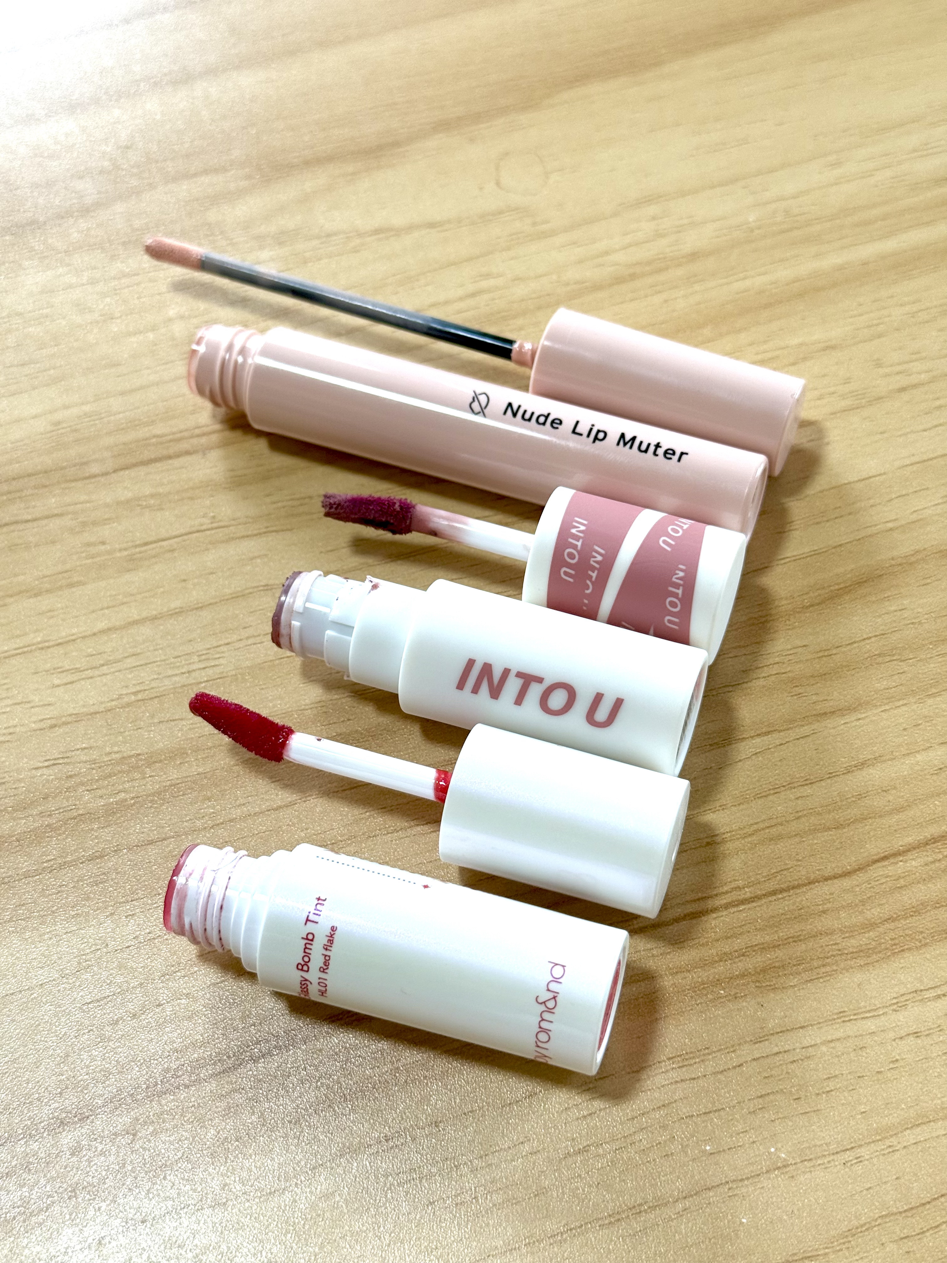 スーパーマットリップ＆チークマッド/INTO U/口紅を使ったクチコミ（2枚目）