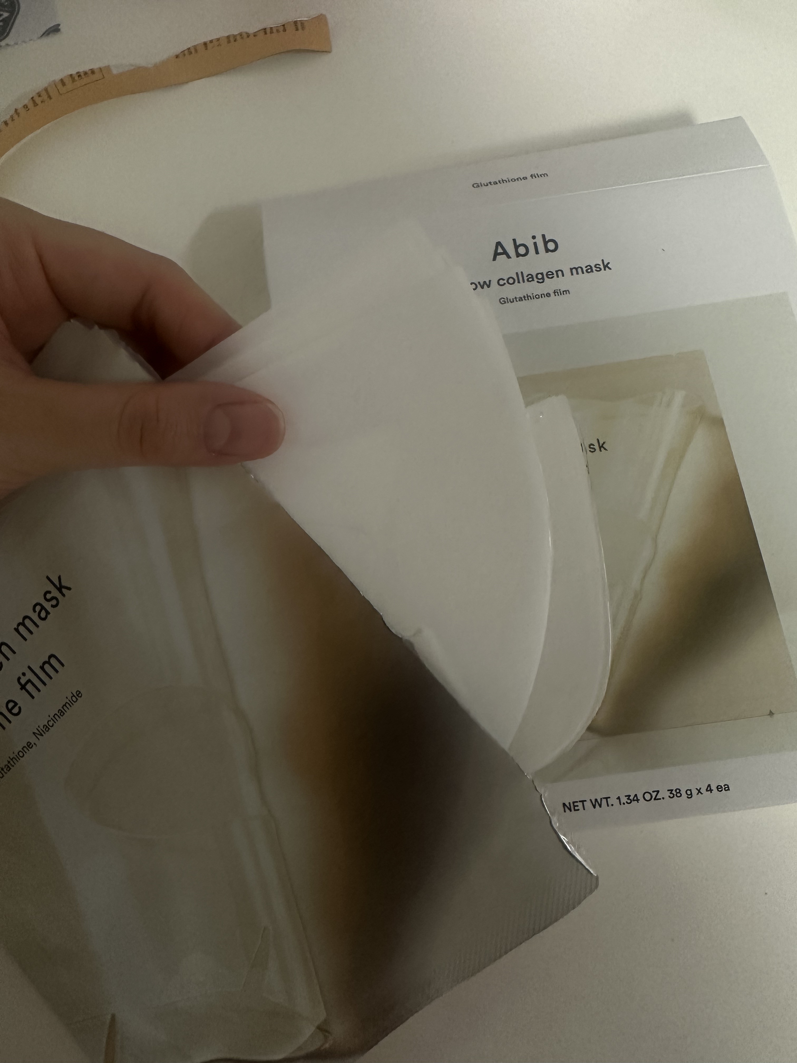 グルタチオンフィルムコラーゲンマスク/Abib /シートマスク・パックを使ったクチコミ（2枚目）