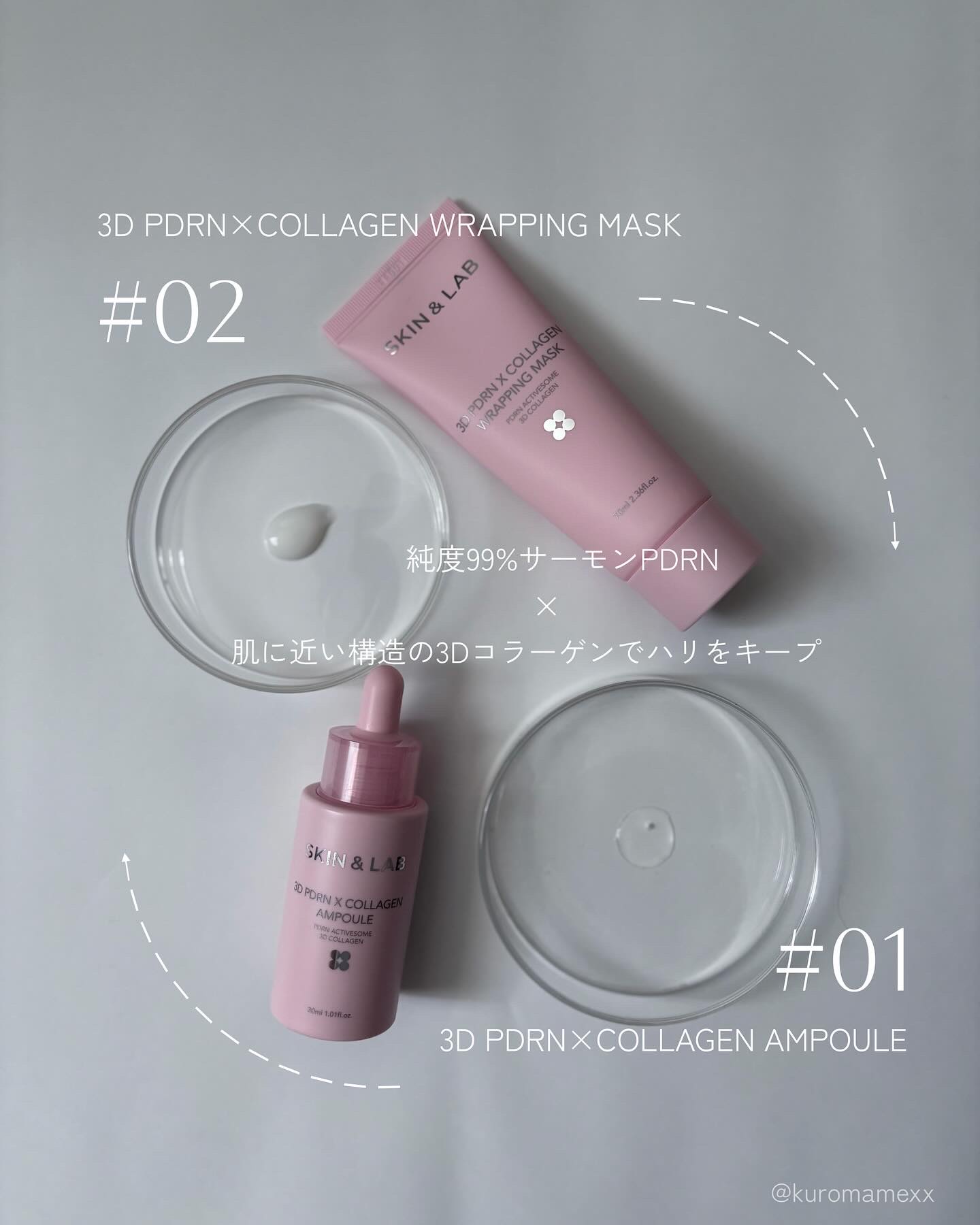 3D PDRN X コラーゲンアンプル/SKIN&LAB/美容液を使ったクチコミ（2枚目）