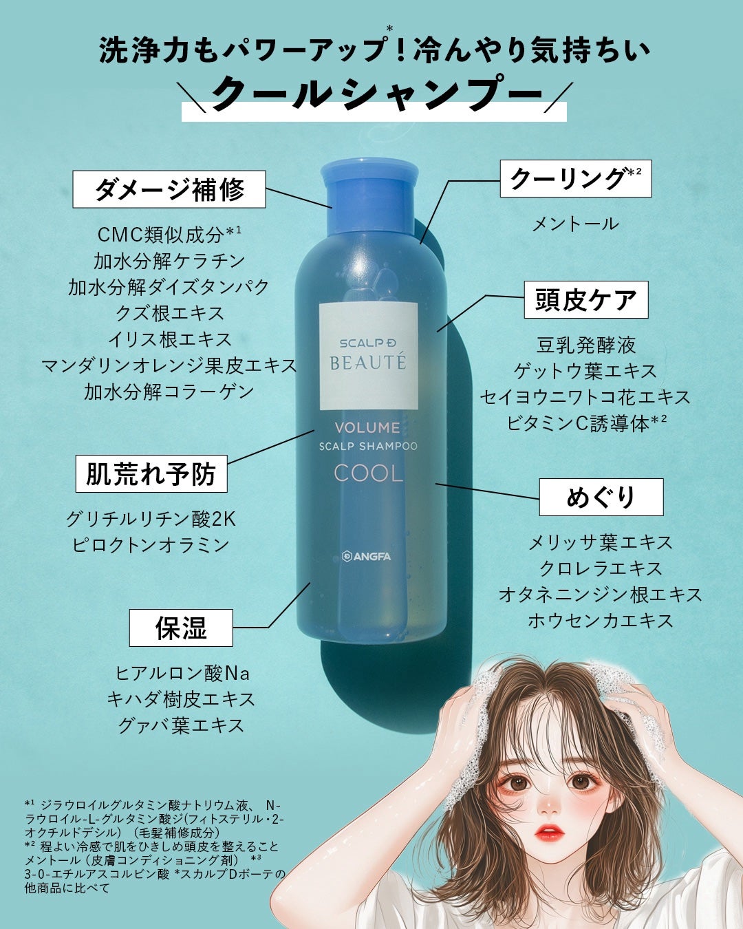 スカルプD ボーテ スカルプシャンプー/トリートメントパック ボリューム クール/アンファー(スカルプD)/市販シャンプーを使ったクチコミ(3枚目)