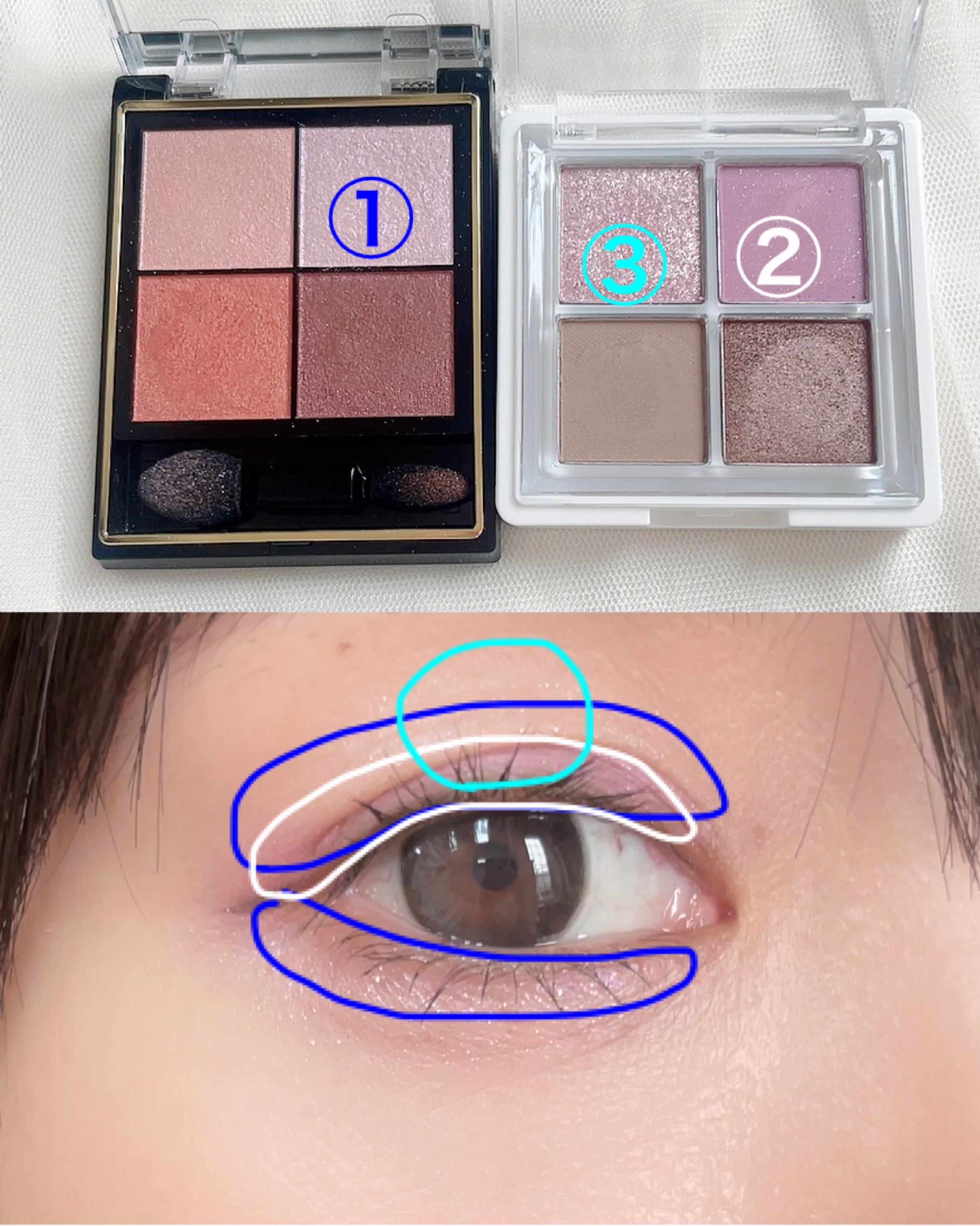 リアルクローズシャドウ/excel/アイシャドウパレットを使ったクチコミ（3枚目）