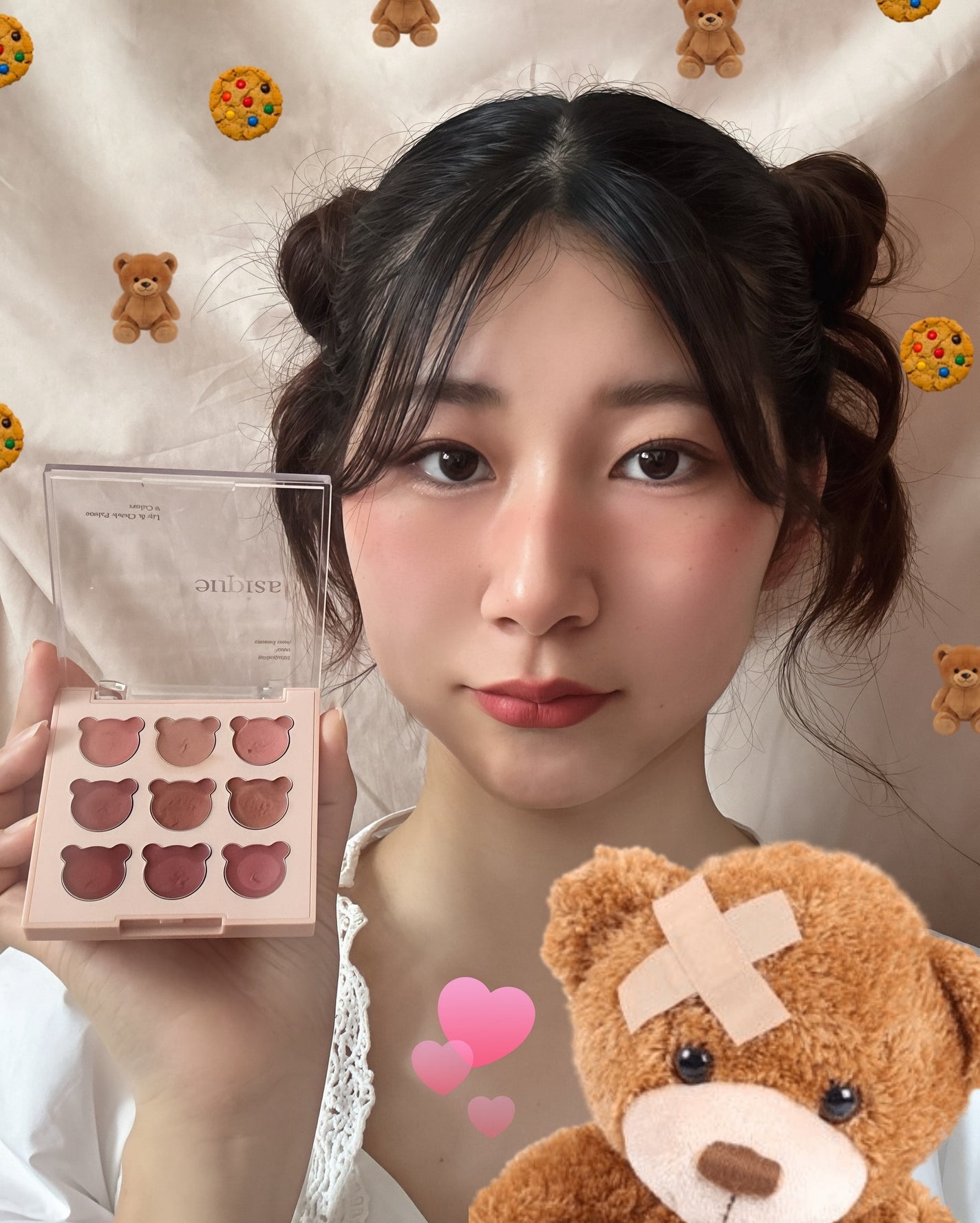 ムードペインティングリップアンドチークパレット/dasique/マルチパレットを使ったクチコミ(4枚目)