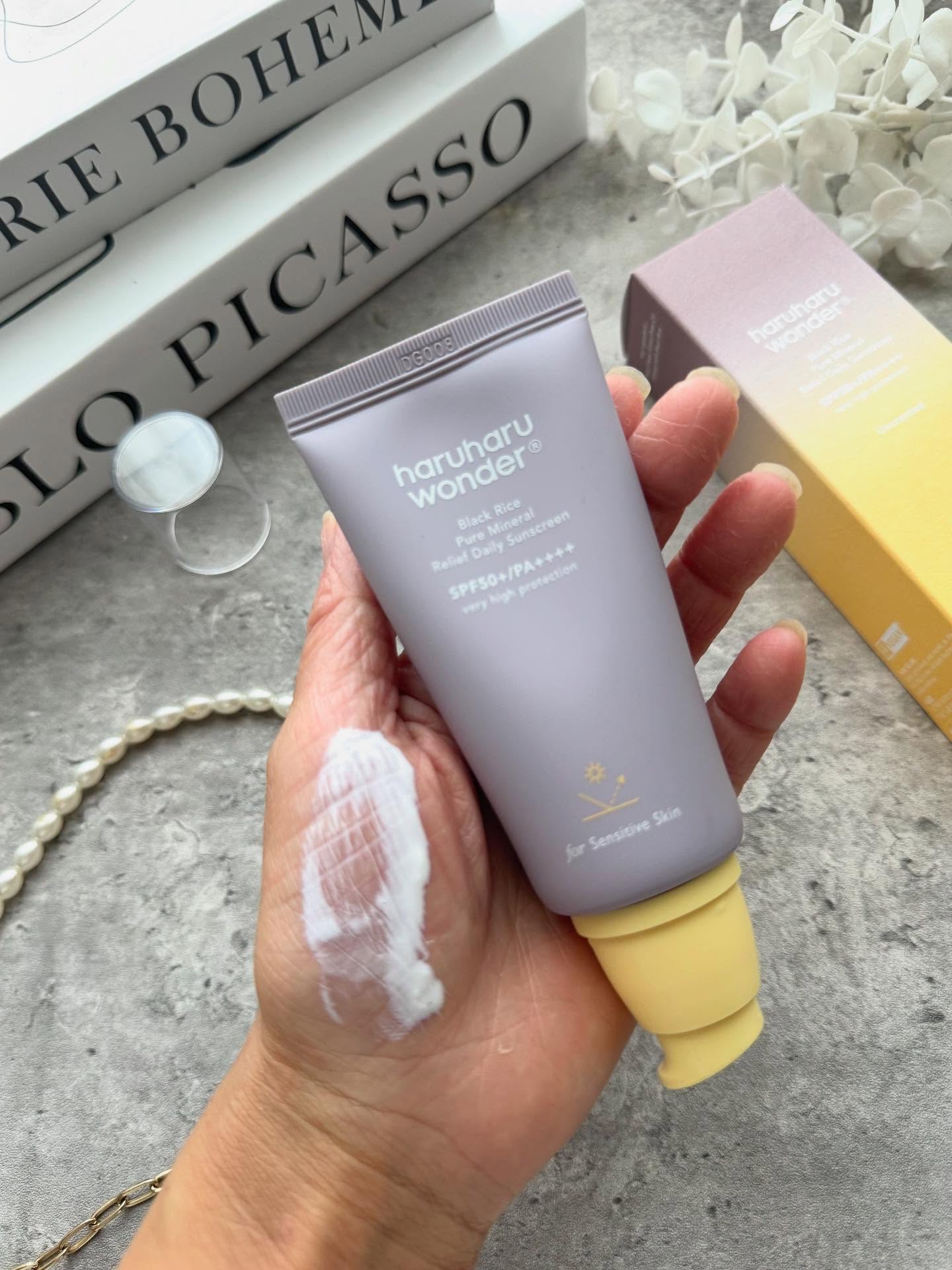 ブラックライス ピュア ミネラル リリーフ デイリー サンスクリーン/haruharu wonder/日焼け止めクリームを使ったクチコミ（1枚目）