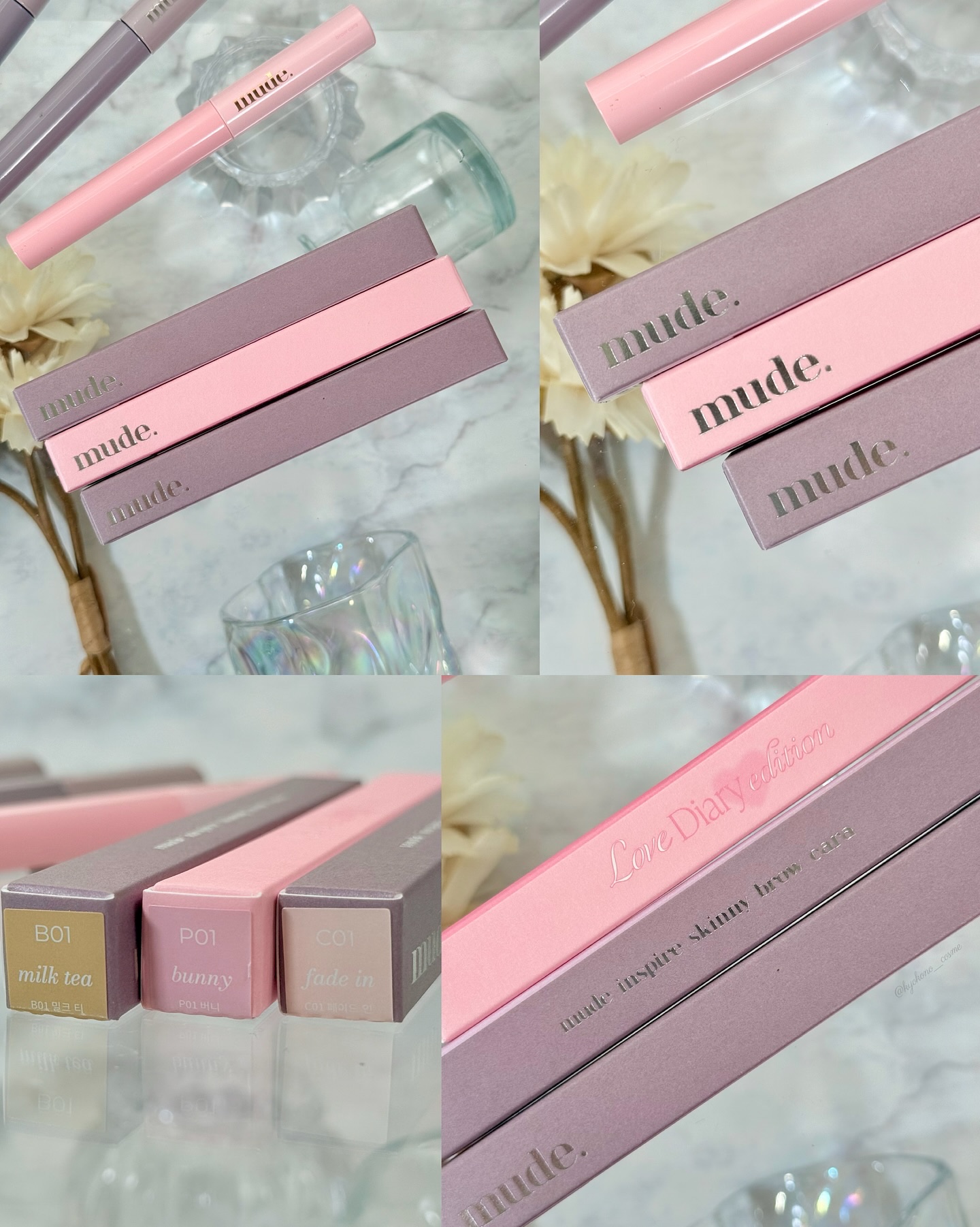 インスパイアスキニーブロウカラ/mude/眉マスカラを使ったクチコミ（2枚目）