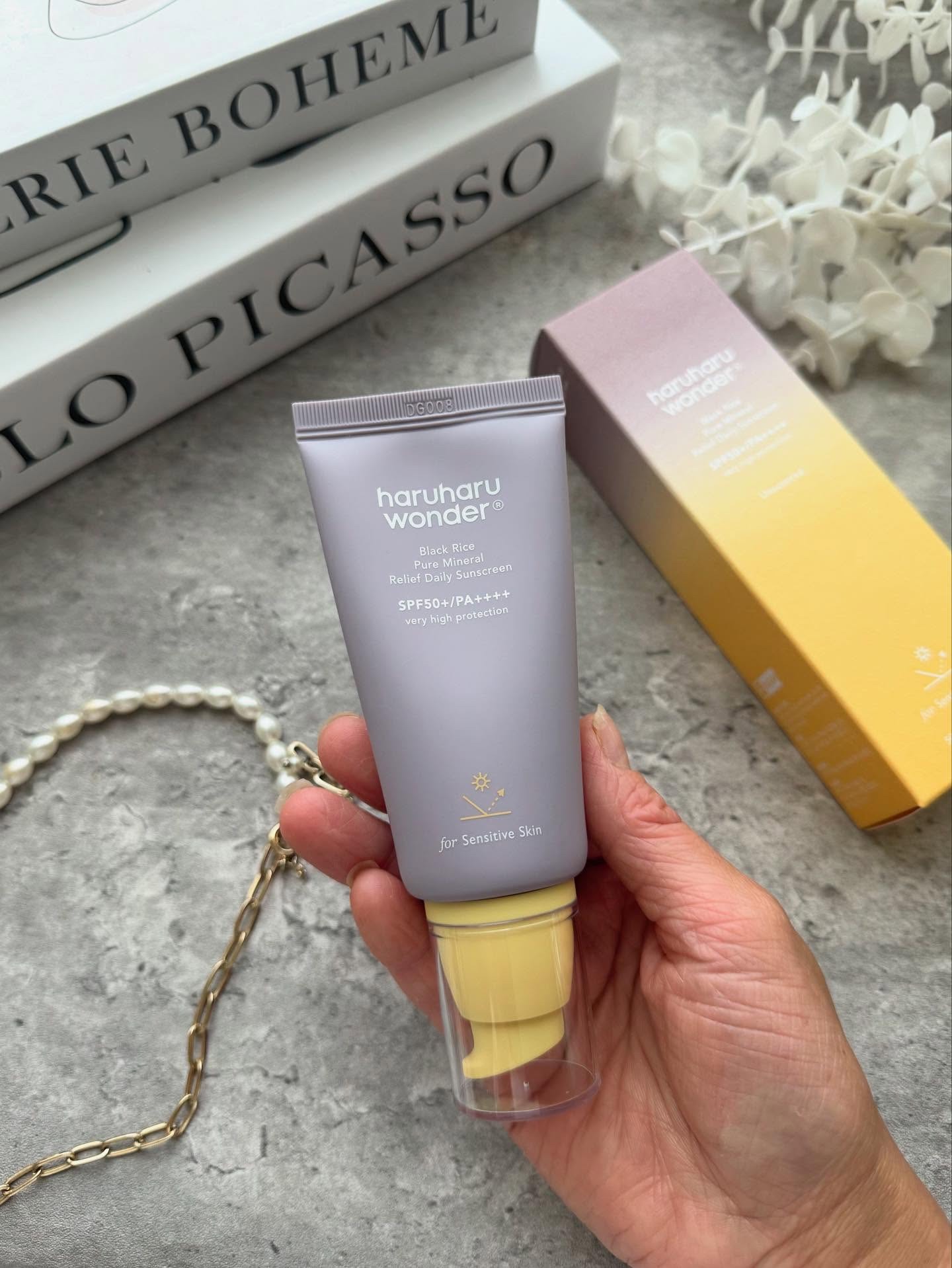 ブラックライス ピュア ミネラル リリーフ デイリー サンスクリーン/haruharu wonder/日焼け止めクリームを使ったクチコミ（3枚目）