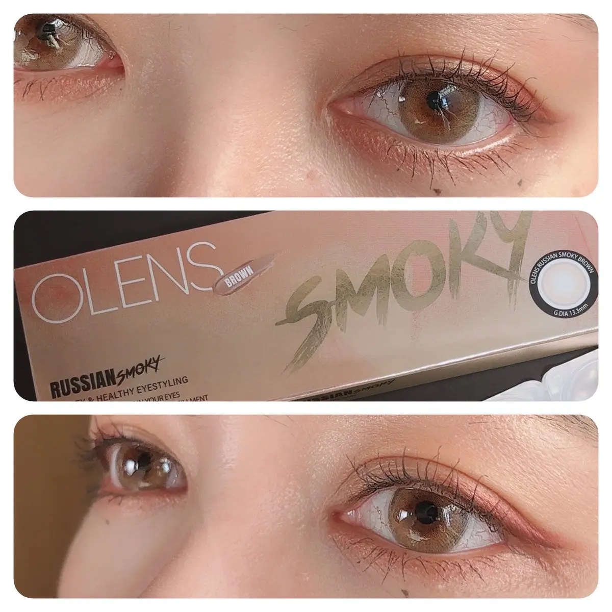 ロシアンスモーキー/OLENS/カラーコンタクトレンズを使ったクチコミ（1枚目）