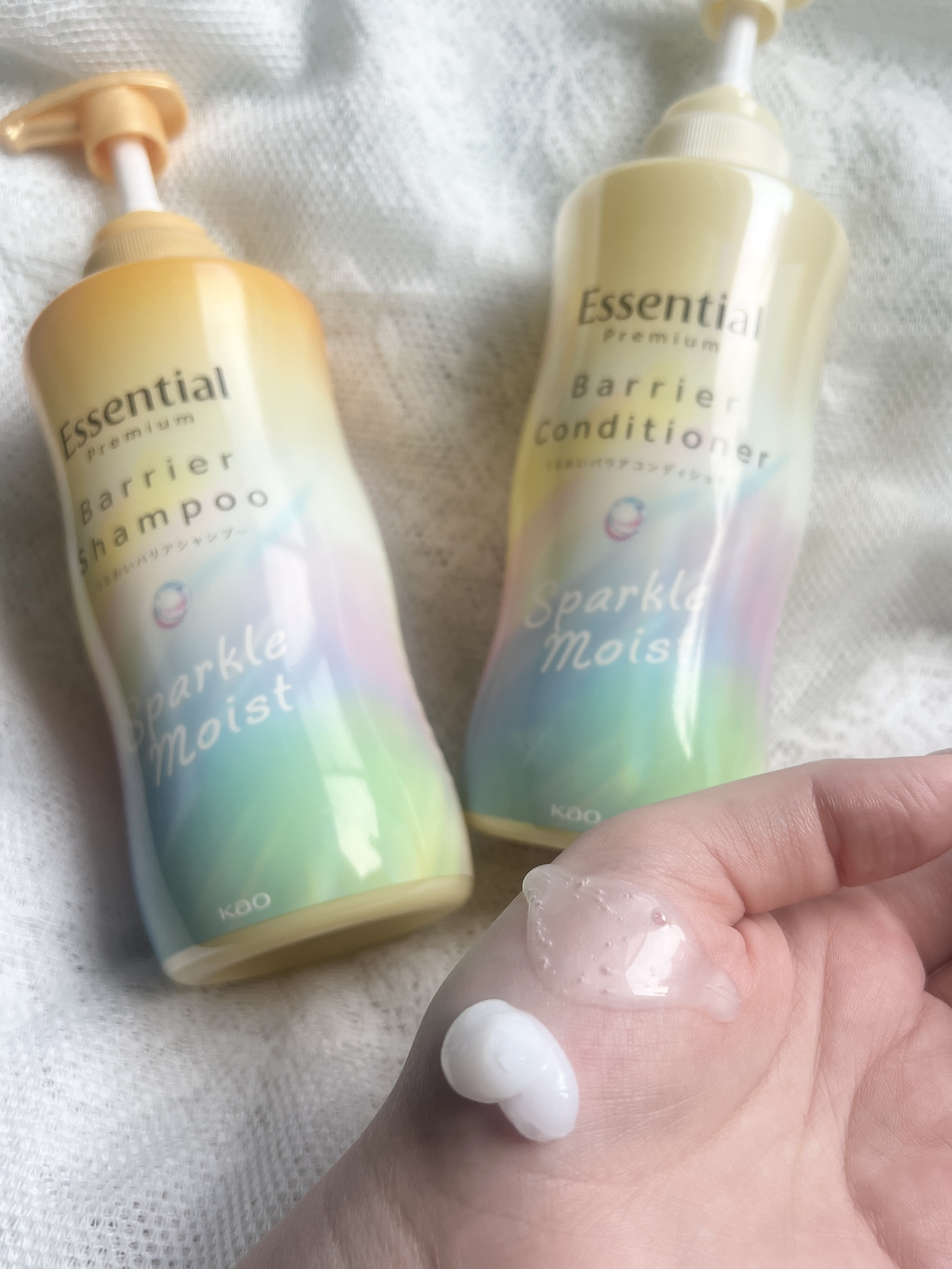 エッセンシャルプレミアム バリアシャンプー・コンディショナー スパークルモイスト/エッセンシャル/市販シャンプーを使ったクチコミ（3枚目）
