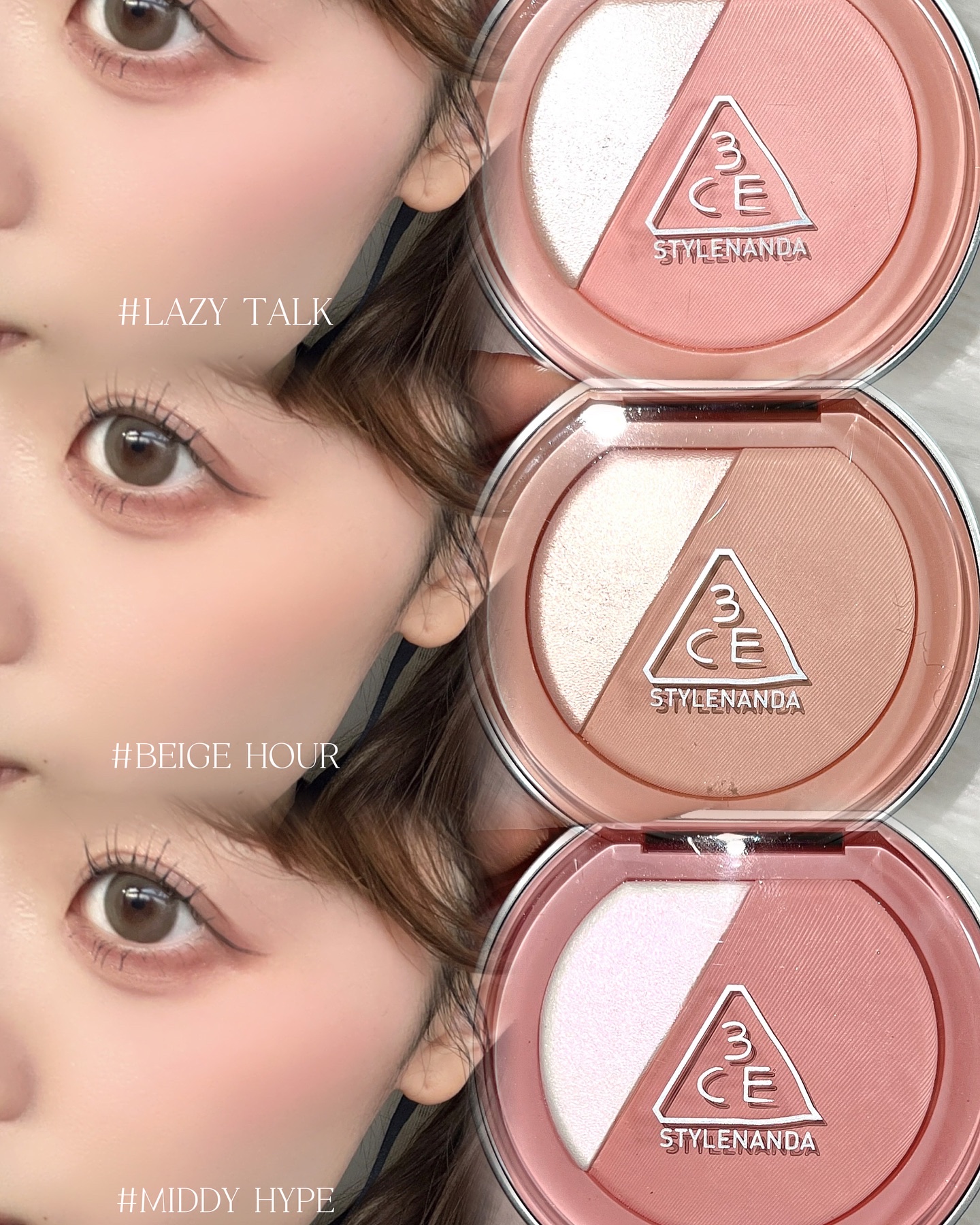 3CE ブラッシュライター/3CE/パウダーチークを使ったクチコミ（3枚目）