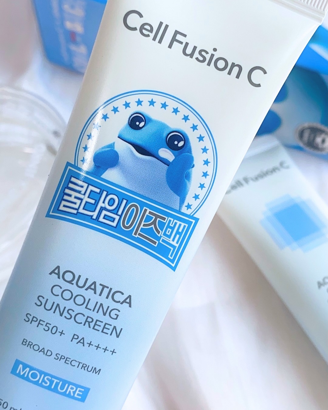 Cell Fusion C(セルフュージョンシー) アクアティカクーリングサンスクリーンのクチコミ「.
. 
＼メガ割購入品／

Cell Fusion Cのひんやり日焼け止め🥶🫧

これめっち.....」（2枚目）