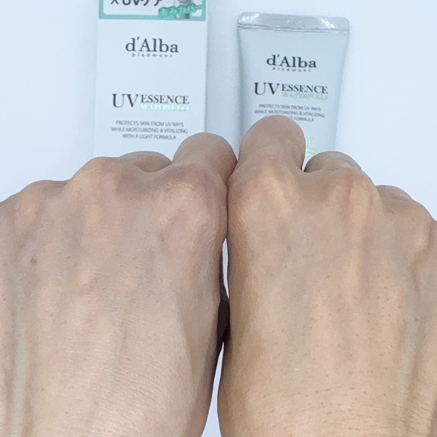 クリーンティーツリーリポソームトーンアップサンクリーム（グリーン）/ダルバ/日焼け止めクリームを使ったクチコミ（3枚目）