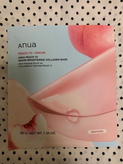 桃70ナイアシンコラーゲンフェイスパック/Anua/シートマスク・パックを使ったクチコミ(1枚目)