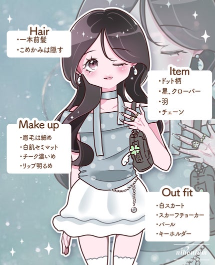 にほにうむ on LIPS 「ウィッシュコアLOOKの作り方🌟໒꒱..」(2枚目)