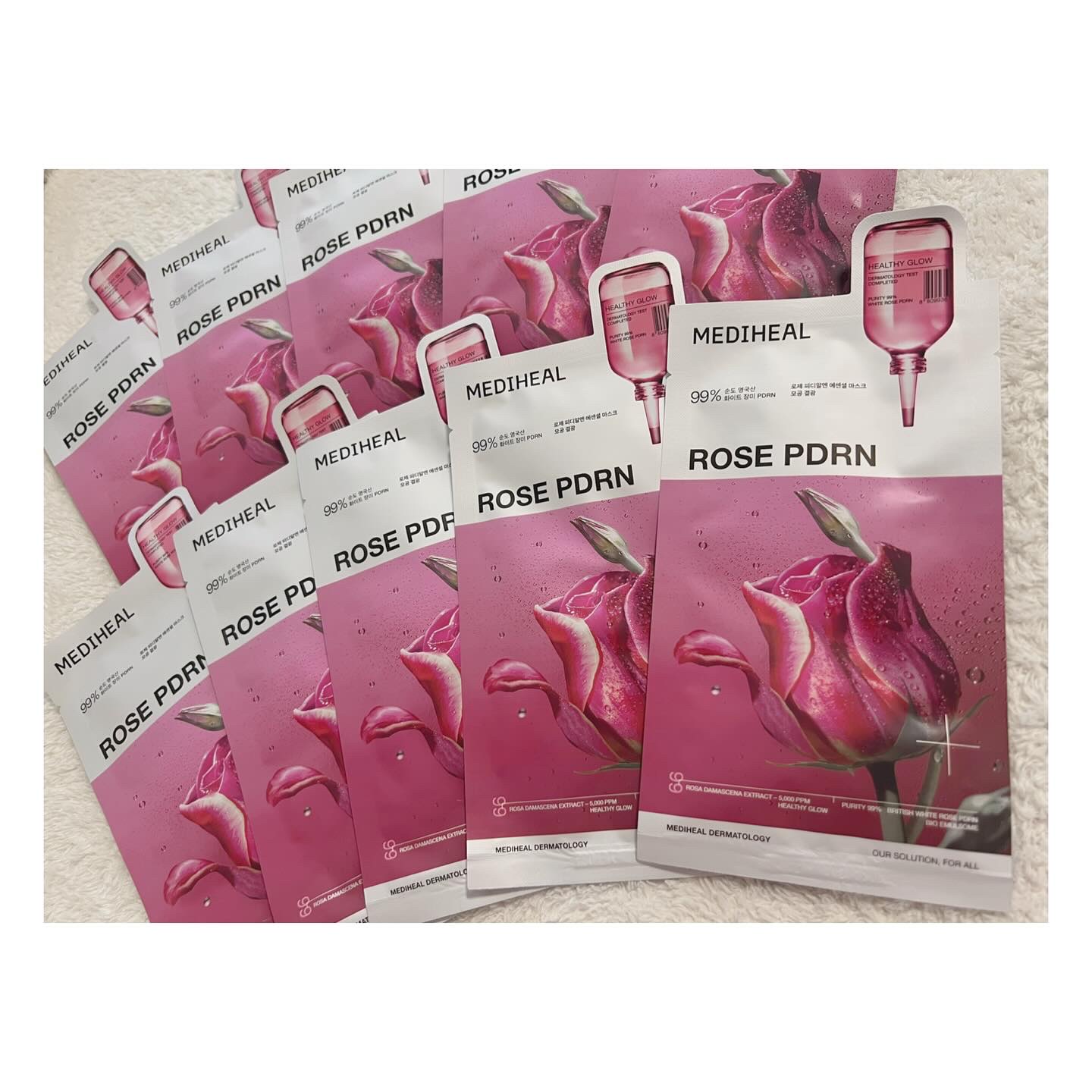Mediheal ROSE PDRN シートマスク　プランエスクリニック Mediheal Rose PDRN Face Essential Mask Pack 10sheets Repair