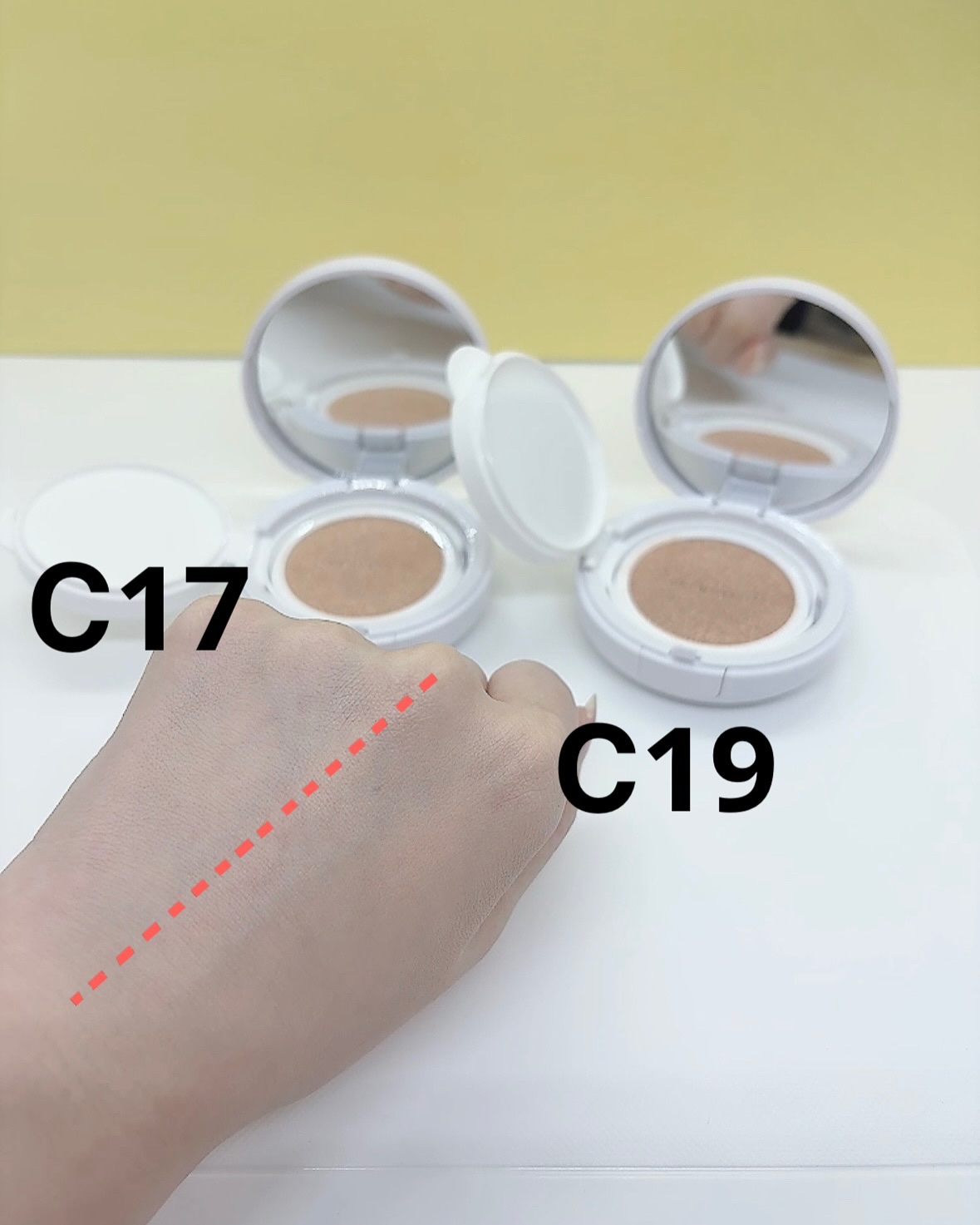 ピンクカバーエッセンスサンクッション/LOVELYCC/クッションファンデーションを使ったクチコミ（3枚目）