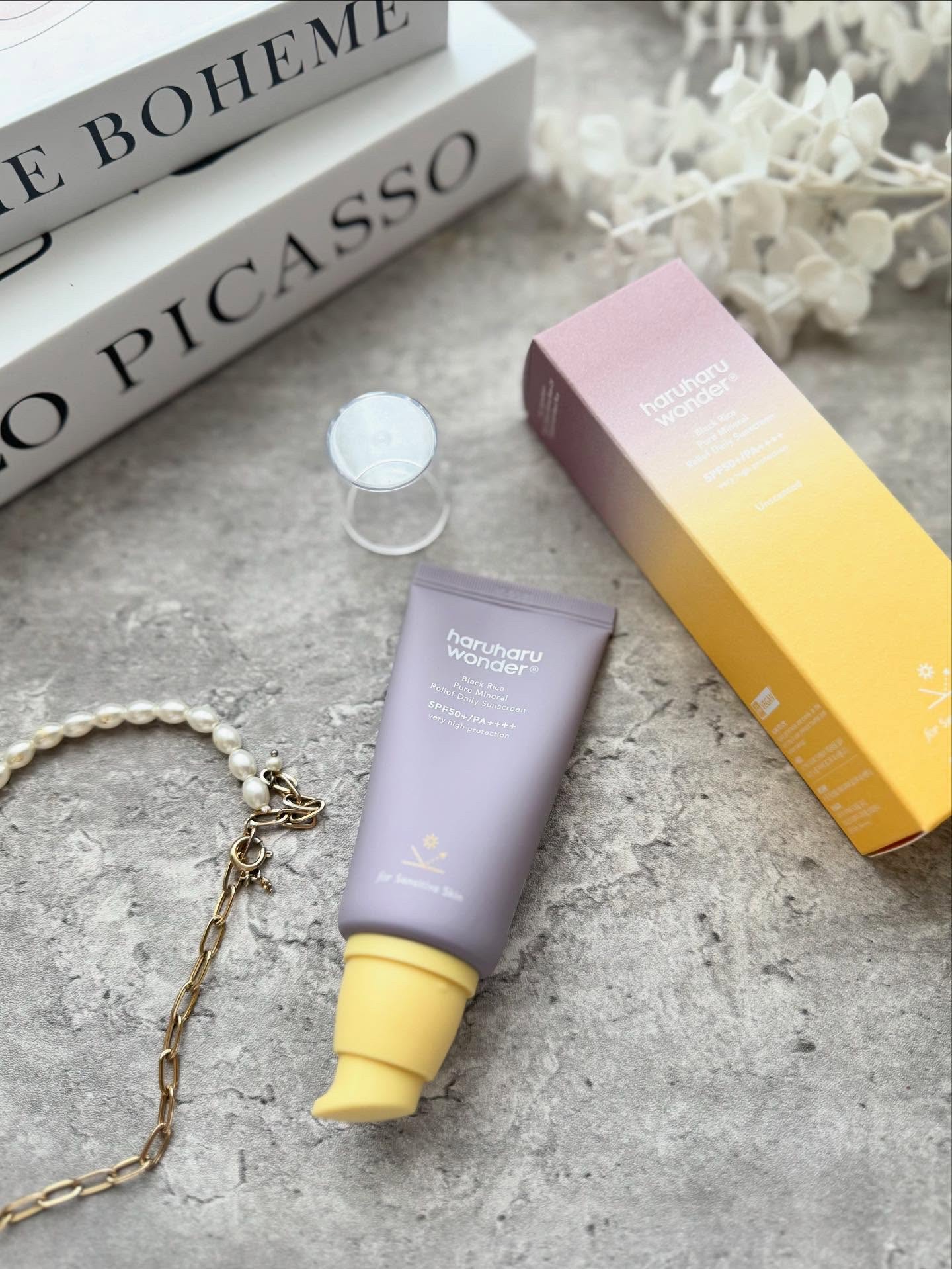 ブラックライス ピュア ミネラル リリーフ デイリー サンスクリーン/haruharu wonder/日焼け止めクリームを使ったクチコミ（2枚目）