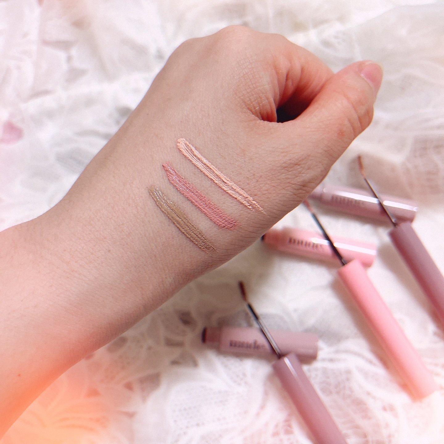 インスパイアスキニーブロウカラ/mude./眉マスカラを使ったクチコミ（3枚目）